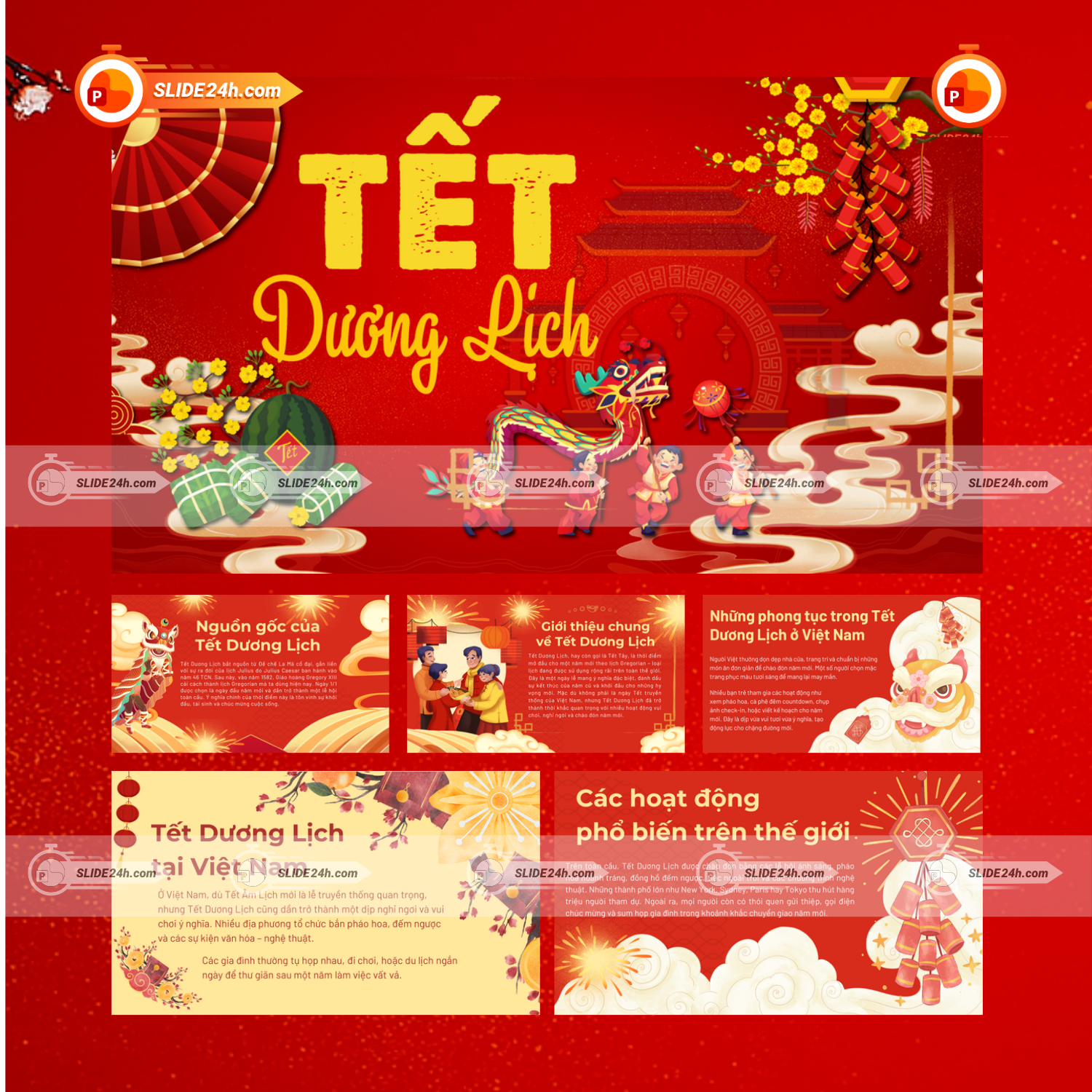Slide Tết Dương Lịch - Ngày Lễ Chào Mừng Năm Mới