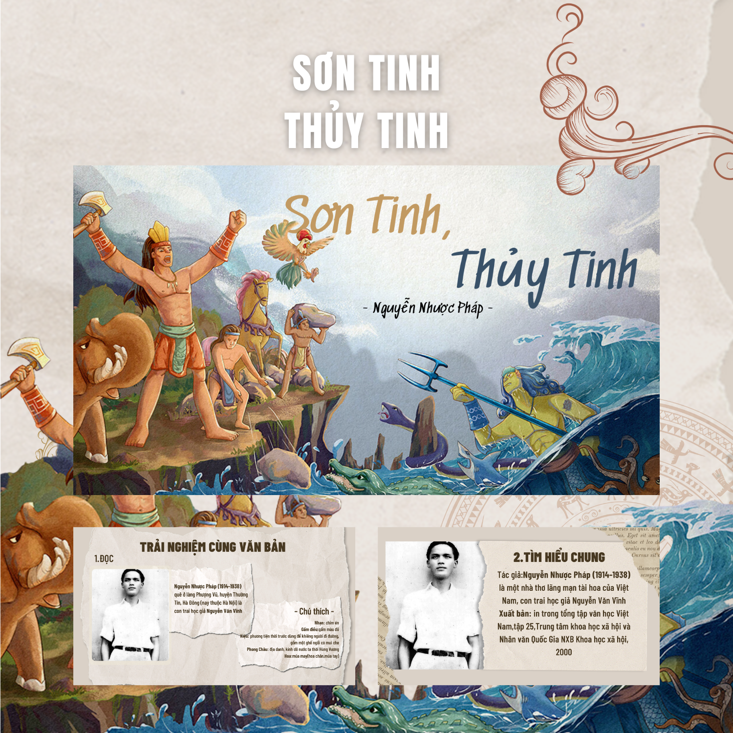 Mẫu Slide Thuyết Trình Tác Phẩm Văn Học Sơn Tinh – Phân Tích Huyền Thoại Kinh Điển Một Cách Khoa Học, Dễ Hiểu