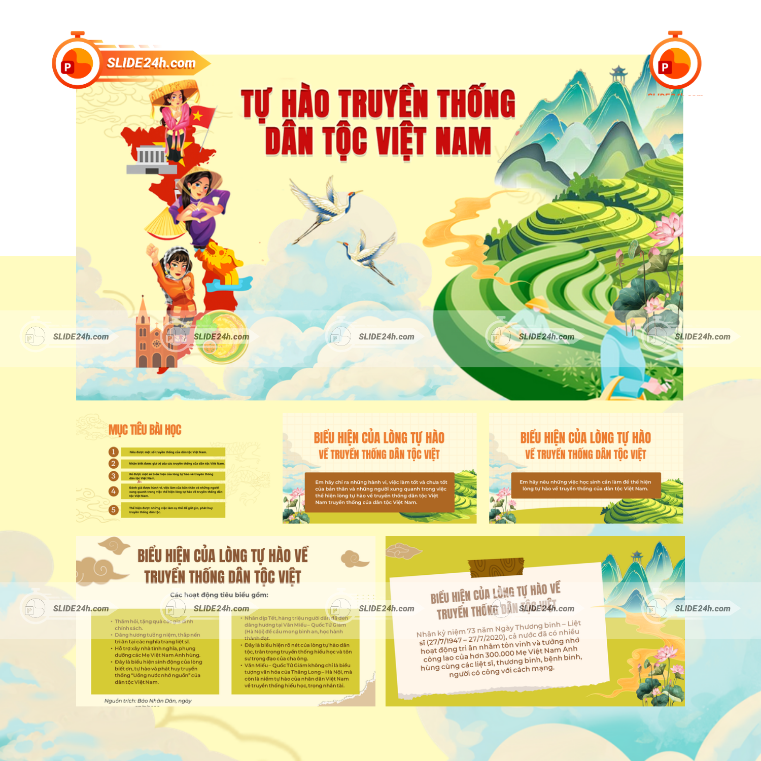 Mẫu Slide Thuyết Trình Truyền Thống Dân Tộc – Giáo Dục Lòng Tự Hào Việt Nam