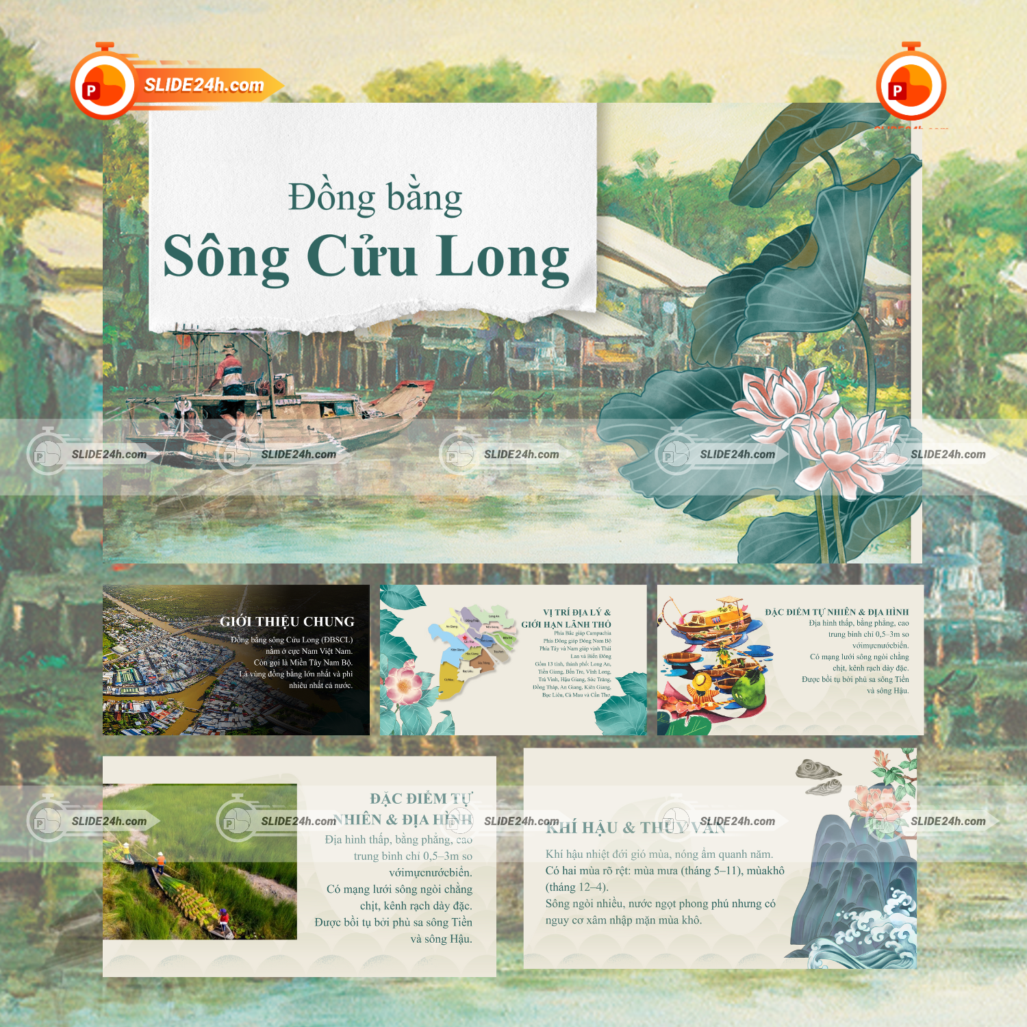 Slide Đồng bằng sông Cửu Long - Địa lý 9