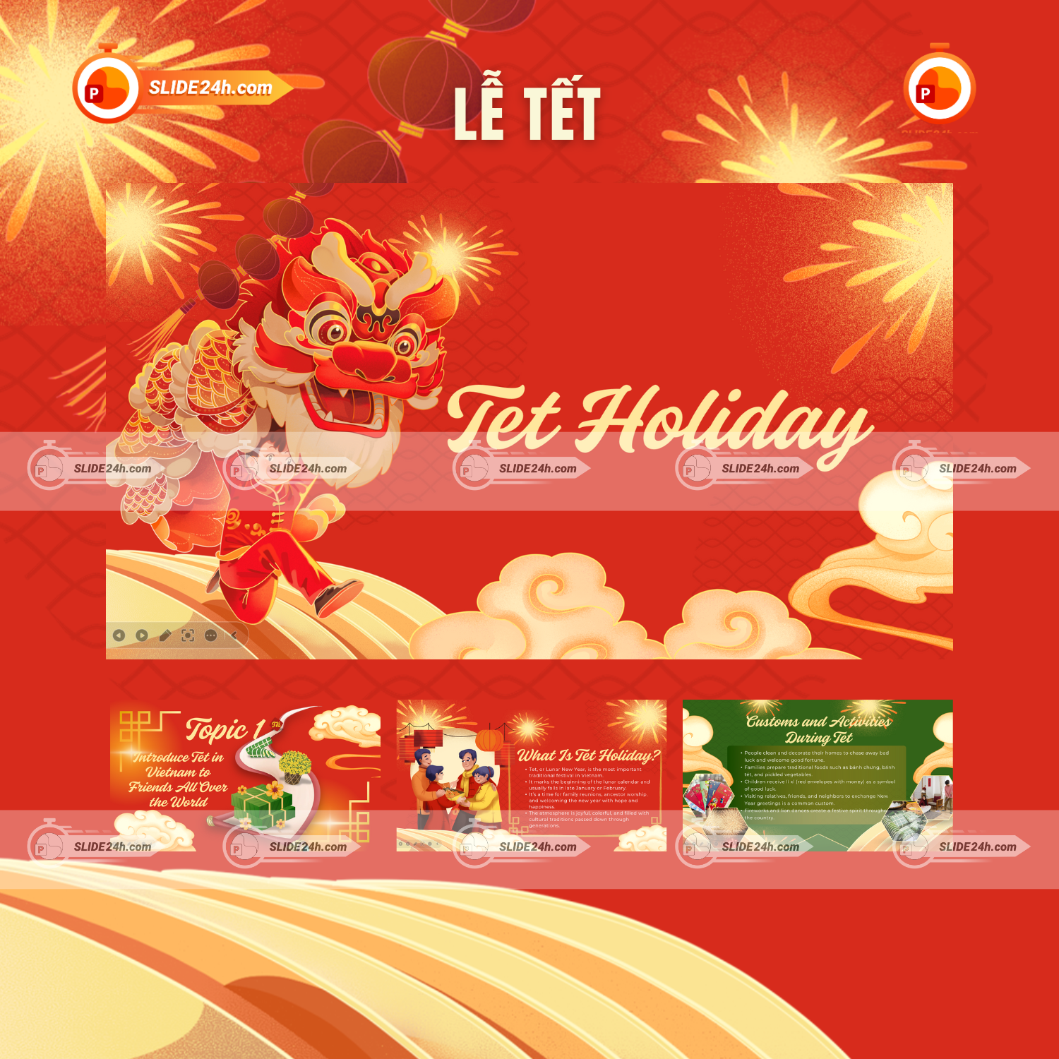 Slide Lễ Tết (Tet Holiday) – Template Powerpoint Chủ Đề Văn Hóa Việt Nam thumbnail