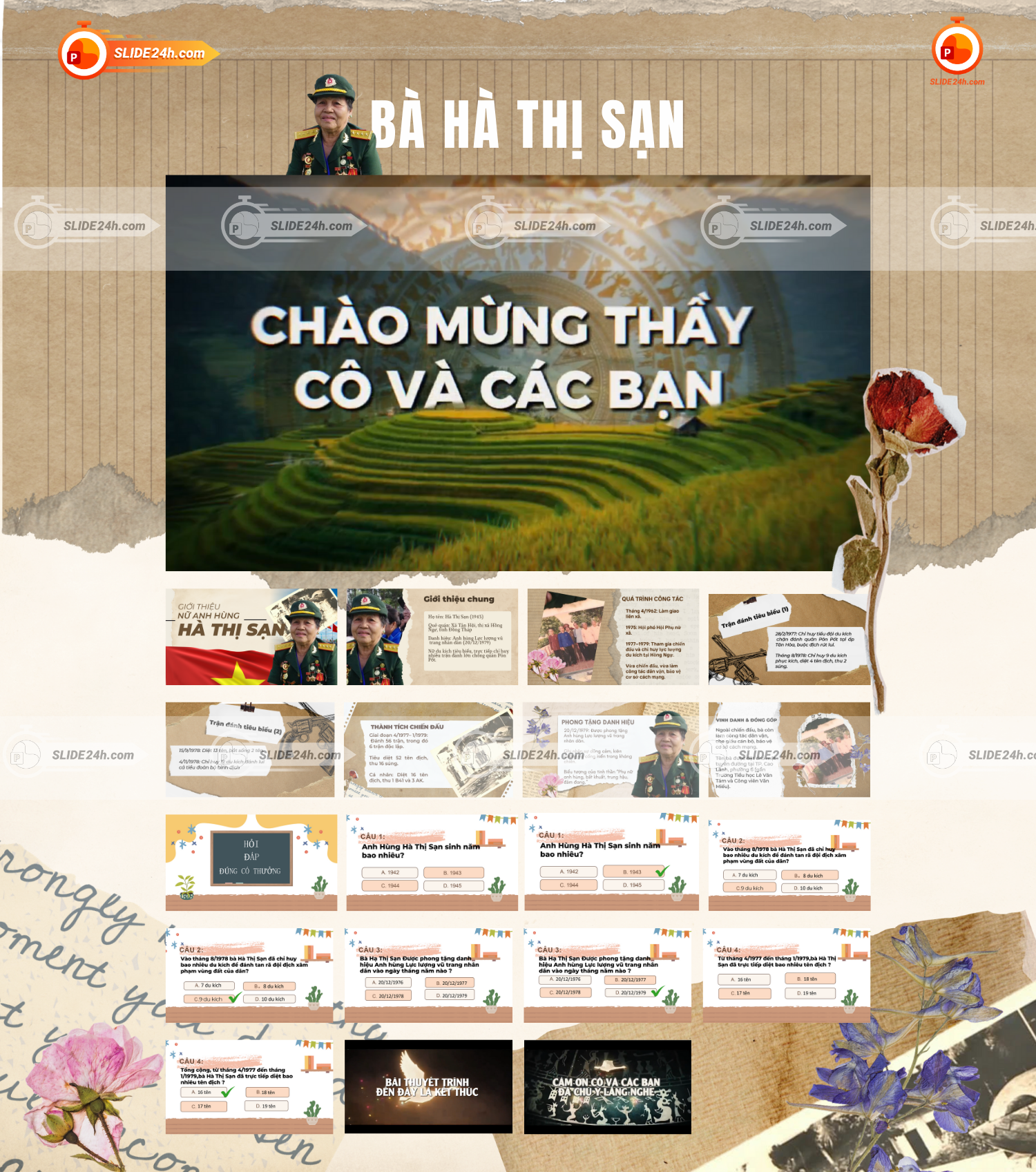 SLIDE BÀ HÀ THỊ SẠN – ANH HÙNG LỰC LƯỢNG VŨ TRANG NHÂN DÂN thumbnail