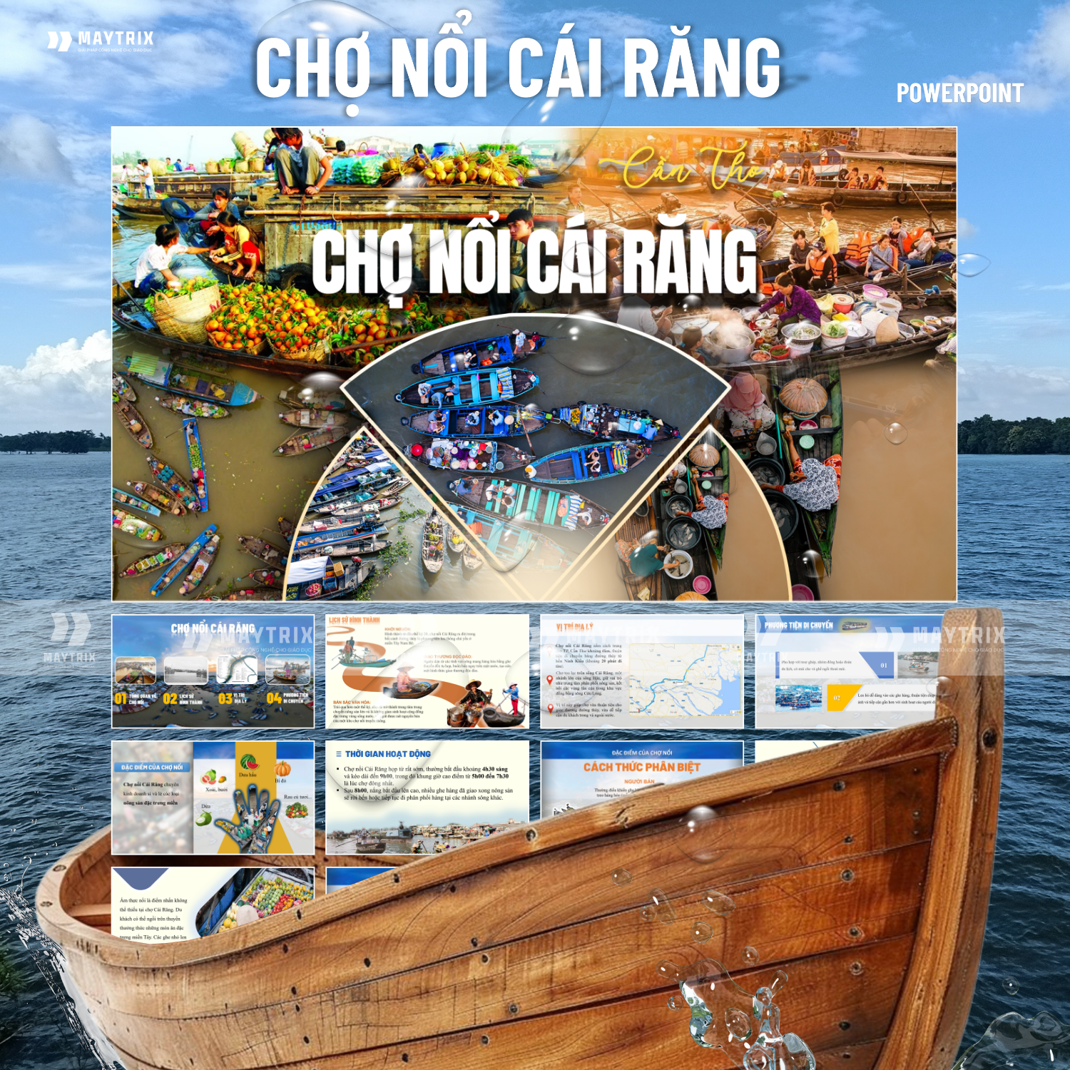 Slide Chợ Nổi Cái Răng – Nét Văn Hóa Sông Nước Đặc Trưng Miền Tây