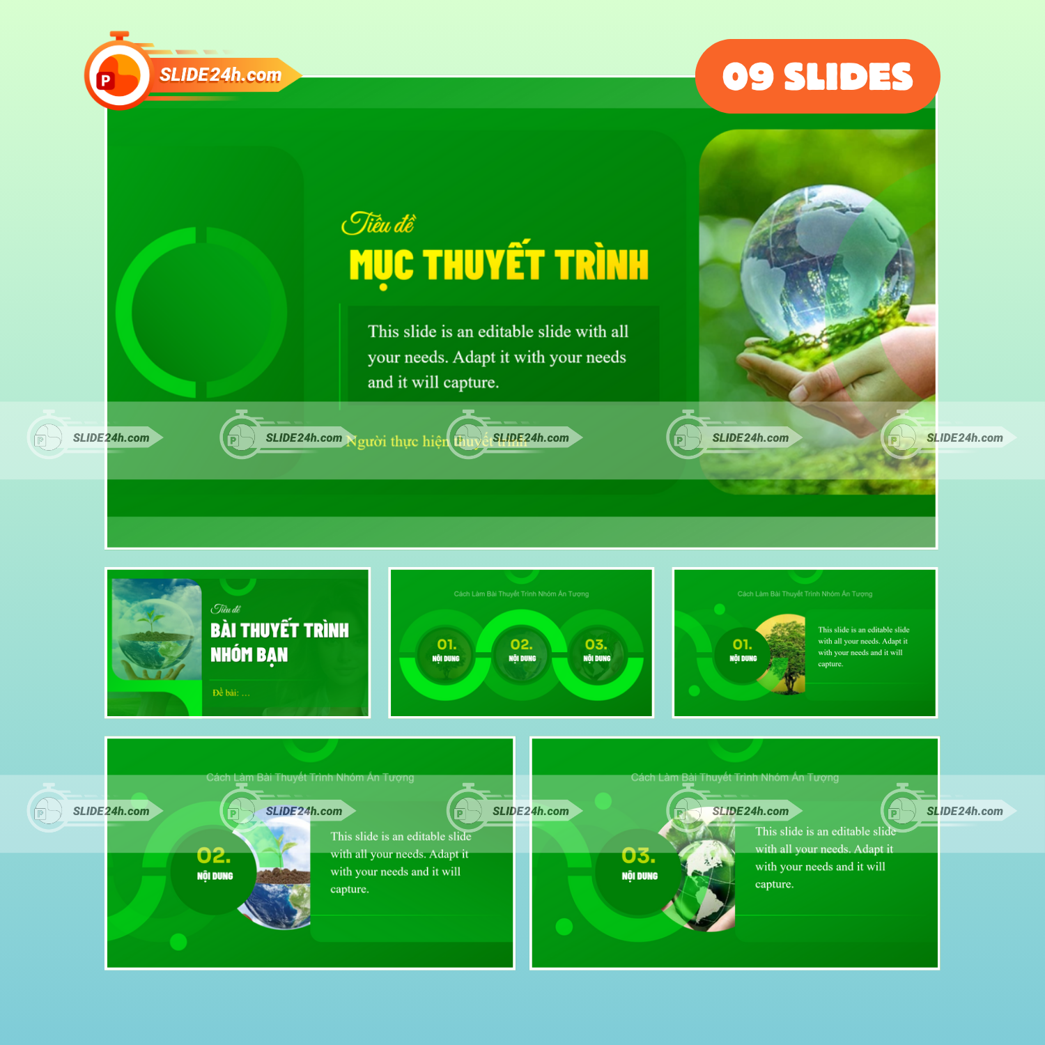Morph Chuyên Đề Môi Trường – Slide Thuyết Trình Xanh, Mượt Và Dễ Tùy Chỉnh thumbnail