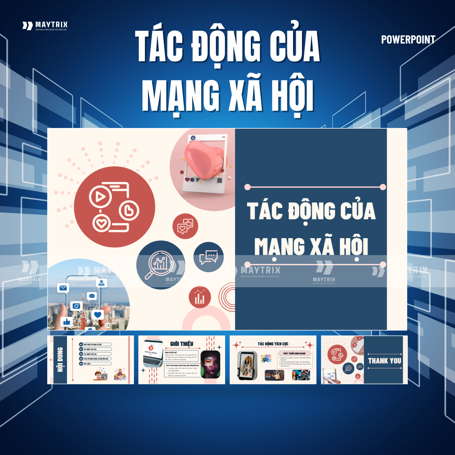 Slide Thuyết Trình Tác Động Của Mạng Xã Hội - Phân Tích Chi Tiết & Trực Quan thumbnail