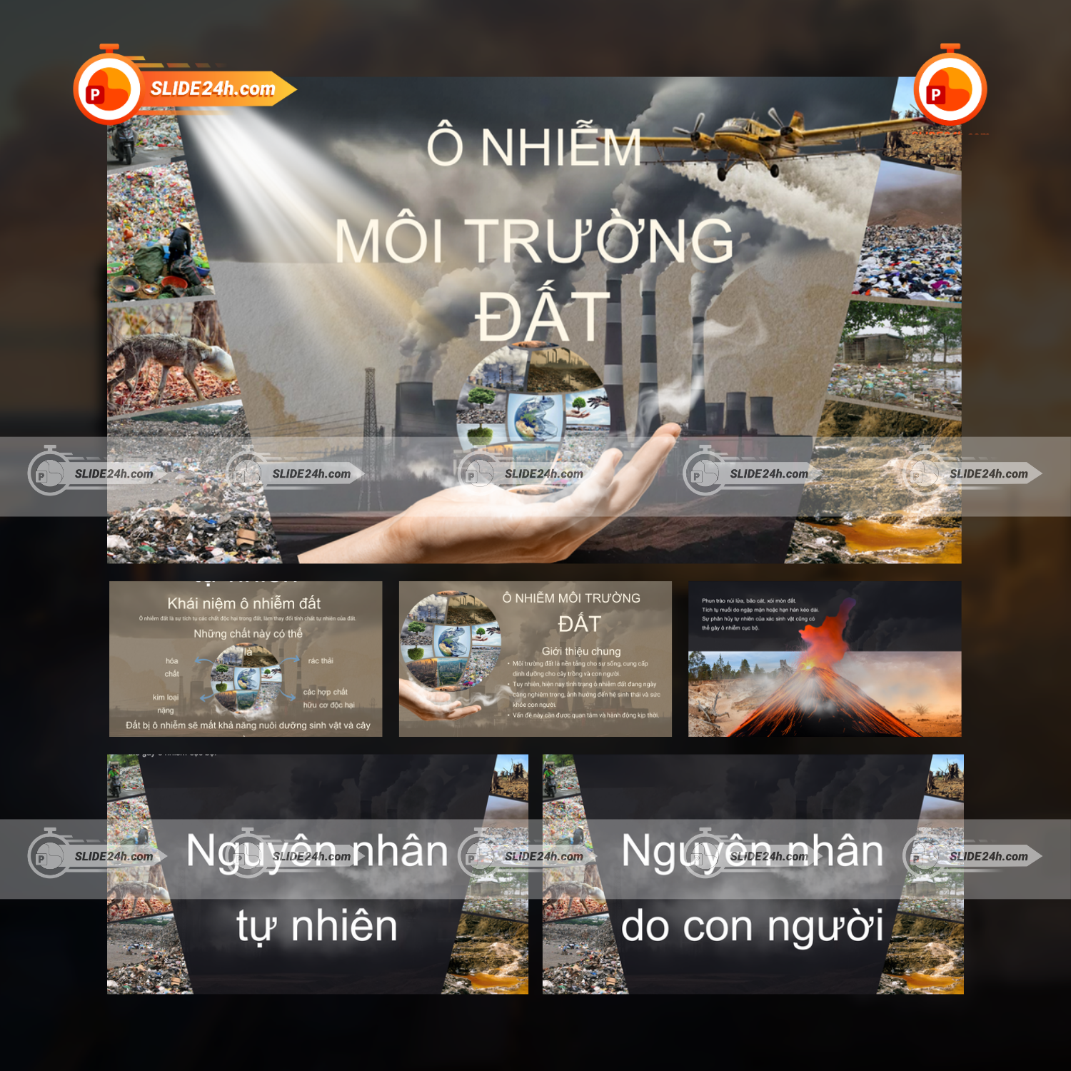 Mẫu Slide Thuyết Trình Ô Nhiễm Môi Trường Đất – Bộ Tài Liệu Học Tập Trực Quan, Chuẩn Học Thuật