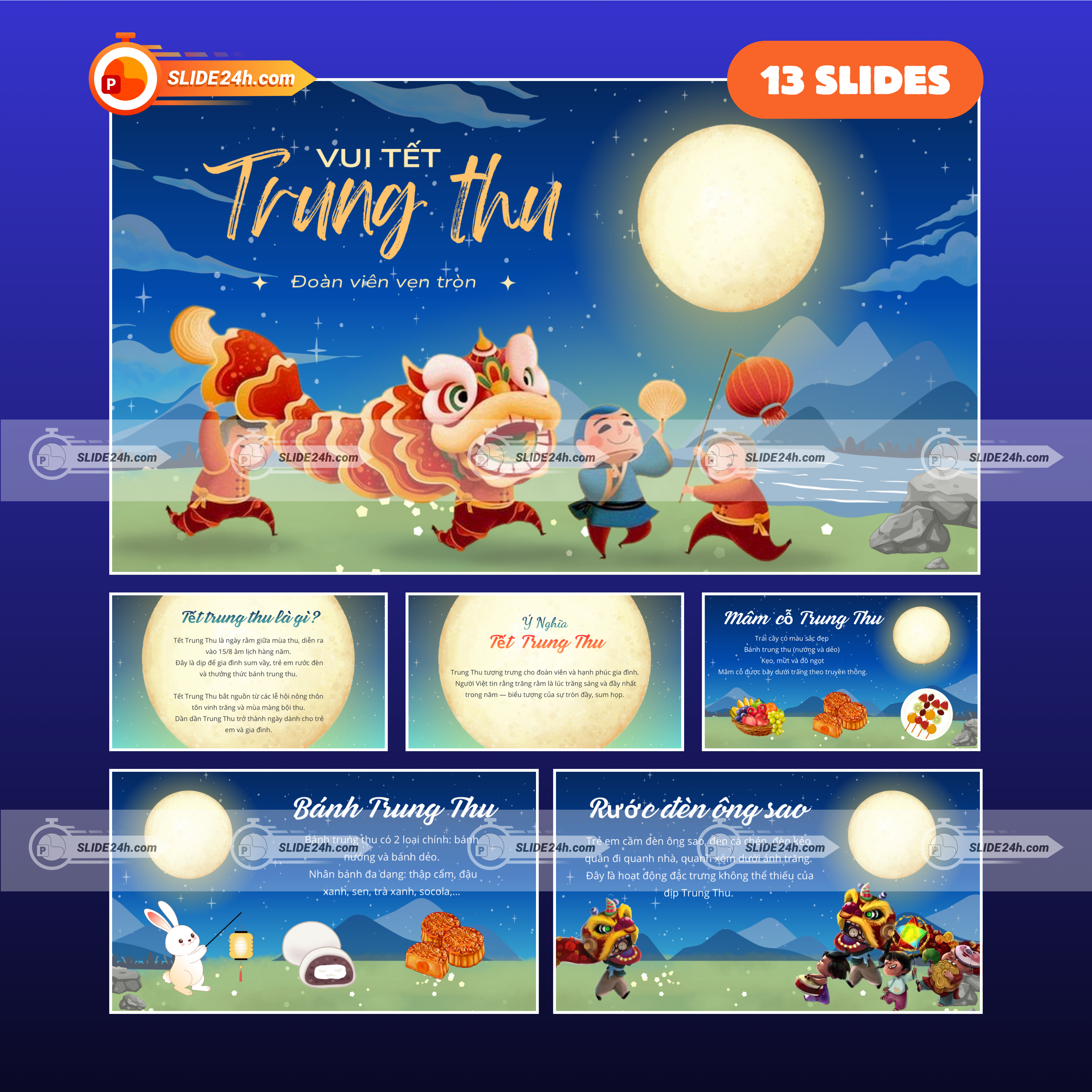 Slide Tết Trung Thu - Bộ Slide Thuyết Trình Trực Quan Cho Bài Giảng Sinh Động