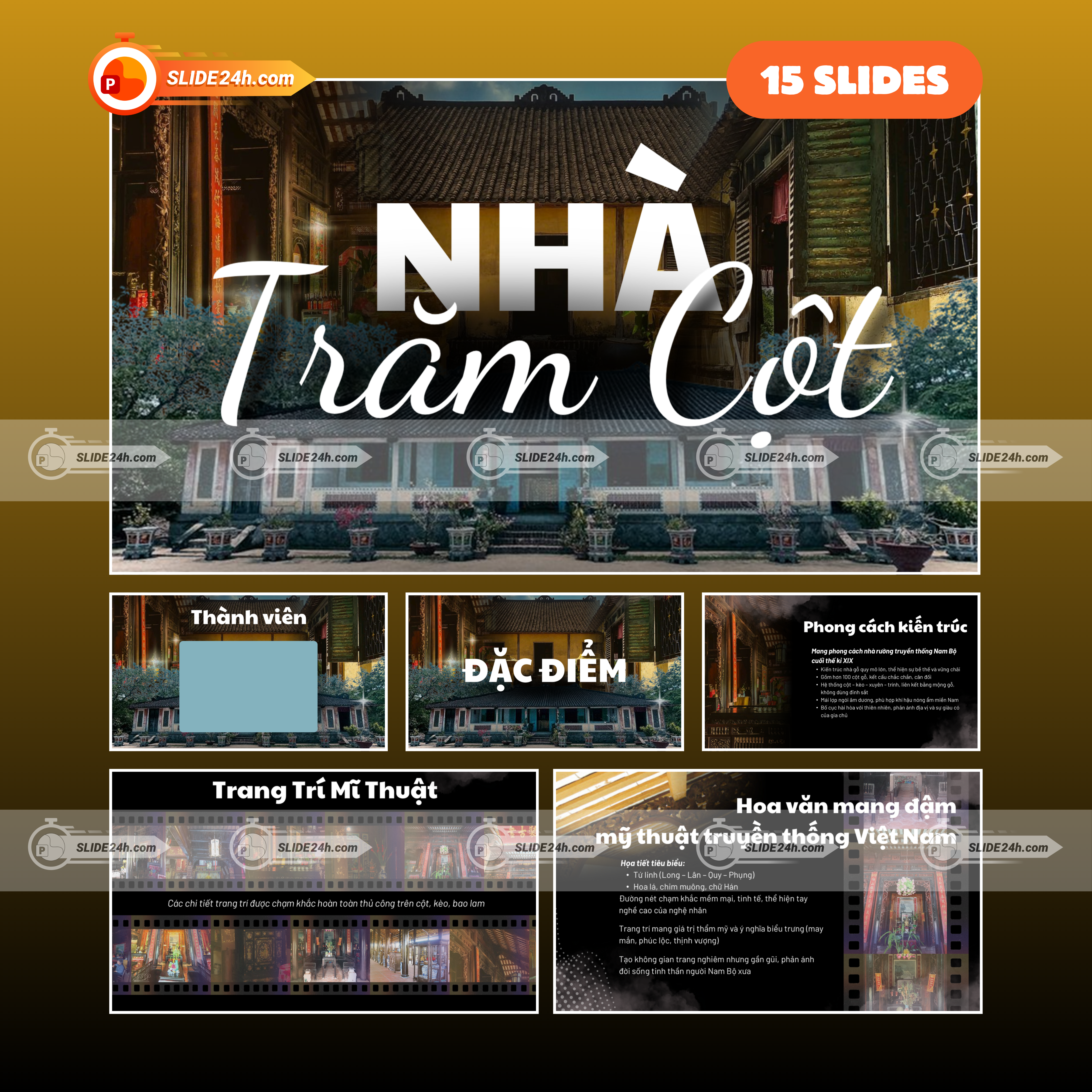 Slide Thuyết Trình Nhà Trăm Cột – Di Tích Kiến Trúc Gỗ Truyền Thống Nam Bộ thumbnail