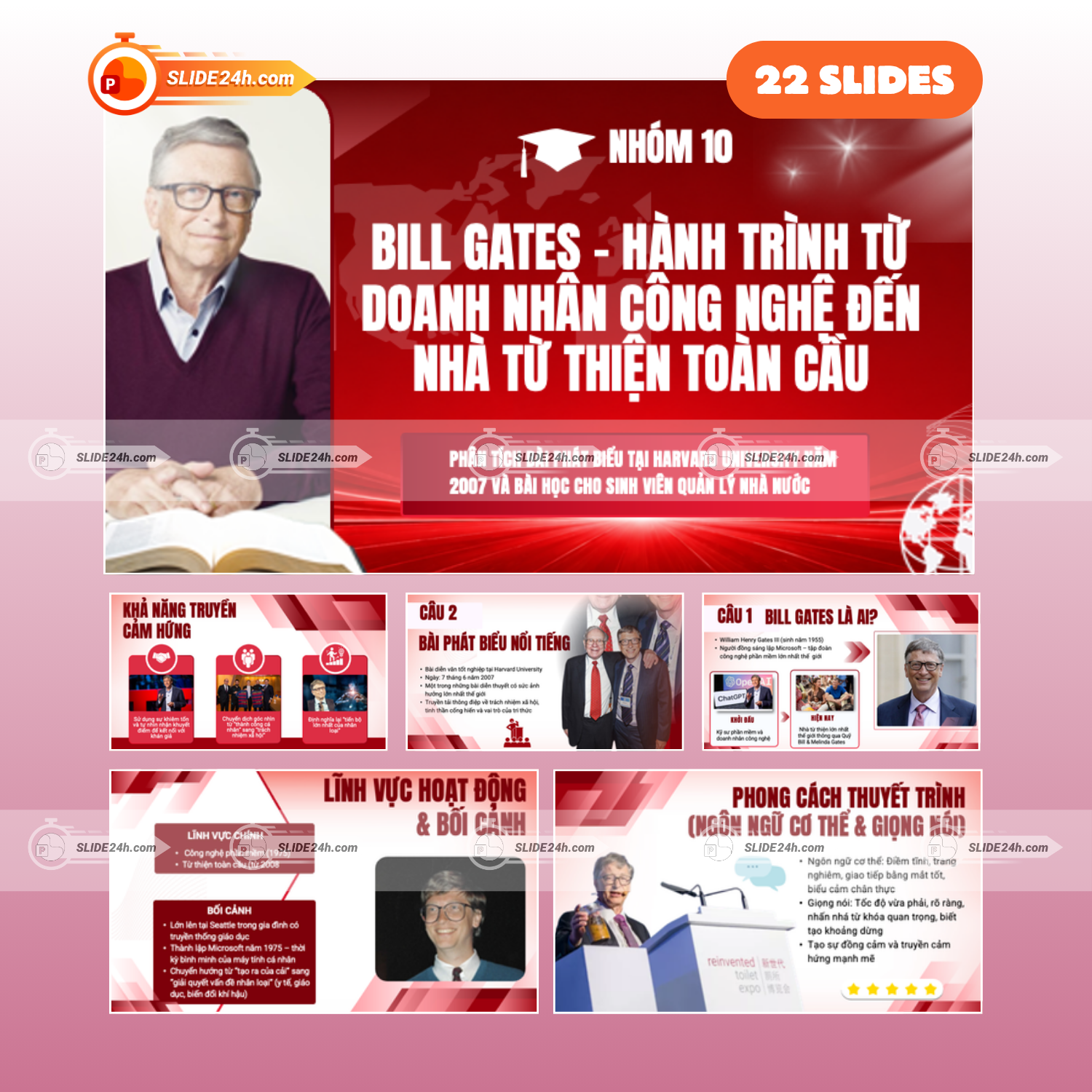 Slide Bill Gates – Hành Trình Từ Doanh Nhân Công Nghệ Đến Nhà Từ Thiện Toàn Cầu