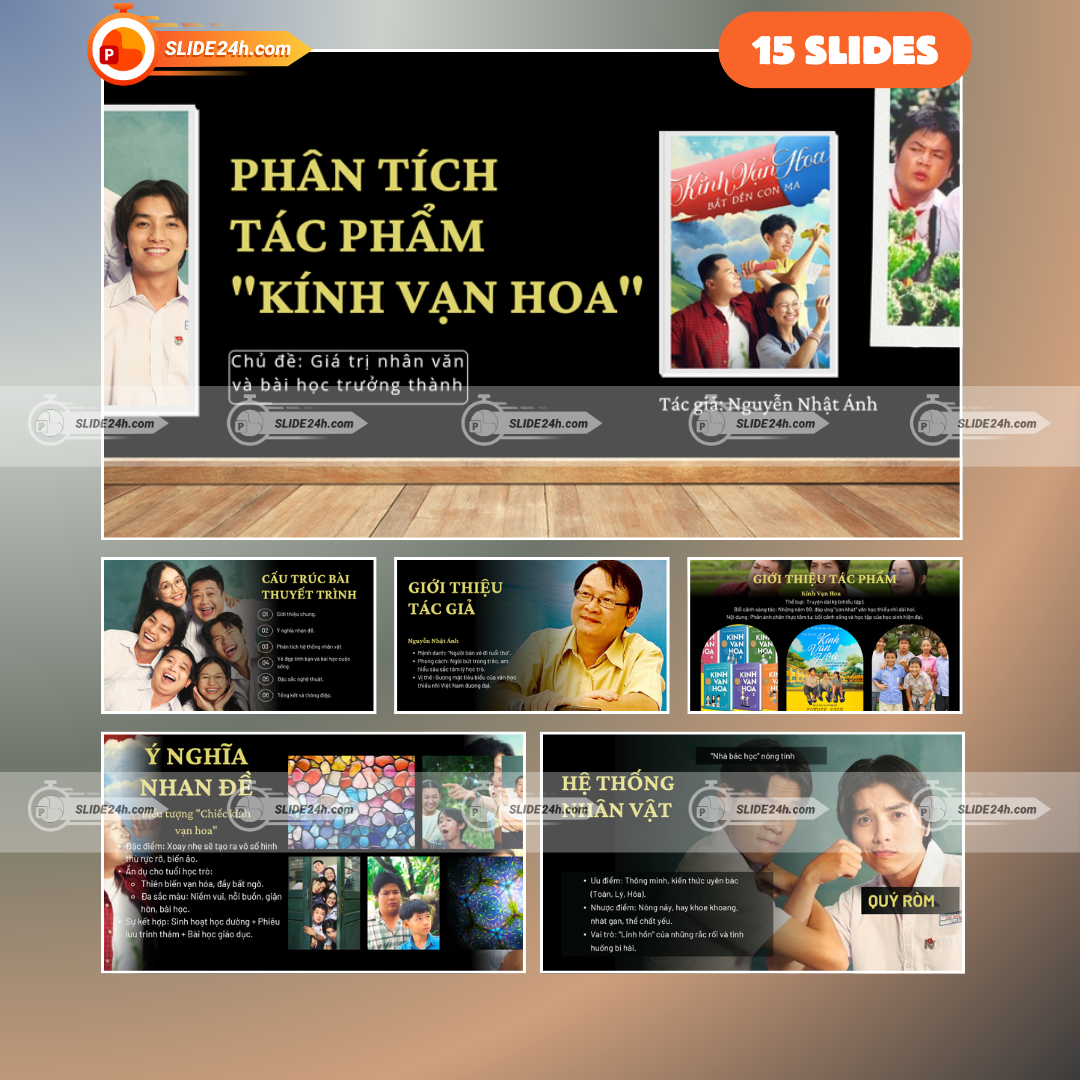 Slide Phân tích Kính Vạn Hoa: Thế giới Tuổi Học Trò Và Giá trị Nhân văn