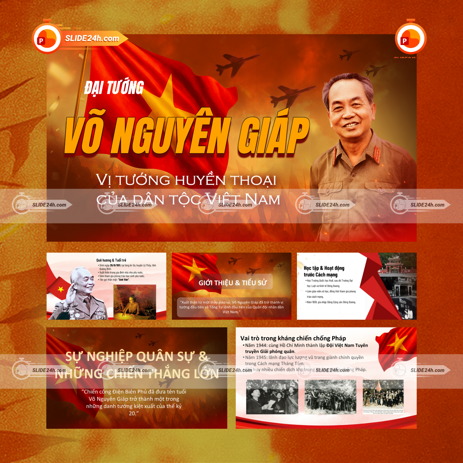 Slide Đại Tướng Võ Nguyên Giáp - Vị Tướng Tài Ba Của Dân Tộc