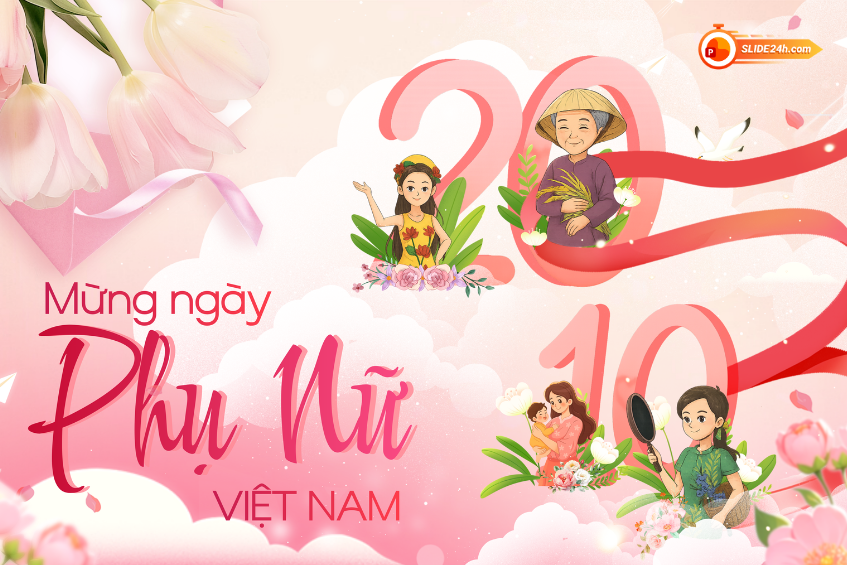 Video mừng Ngày Phụ nữ Việt Nam 20/10 với hình ảnh phụ nữ Việt Nam trong nhiều vai trò.