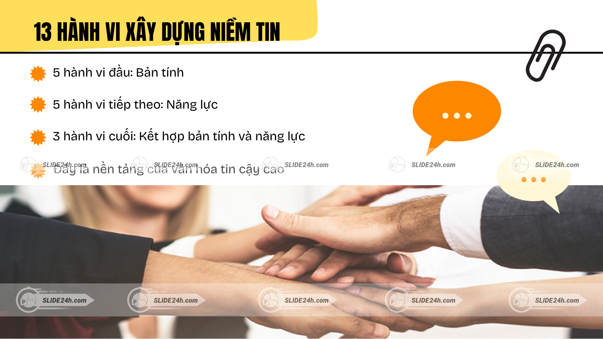 13 hành vi xây dựng niềm tin.