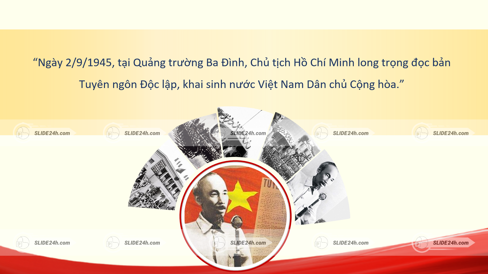 Ngày 2/9/1945, Bác Hồ đọc bảng Tuyên ngôn Độc lập