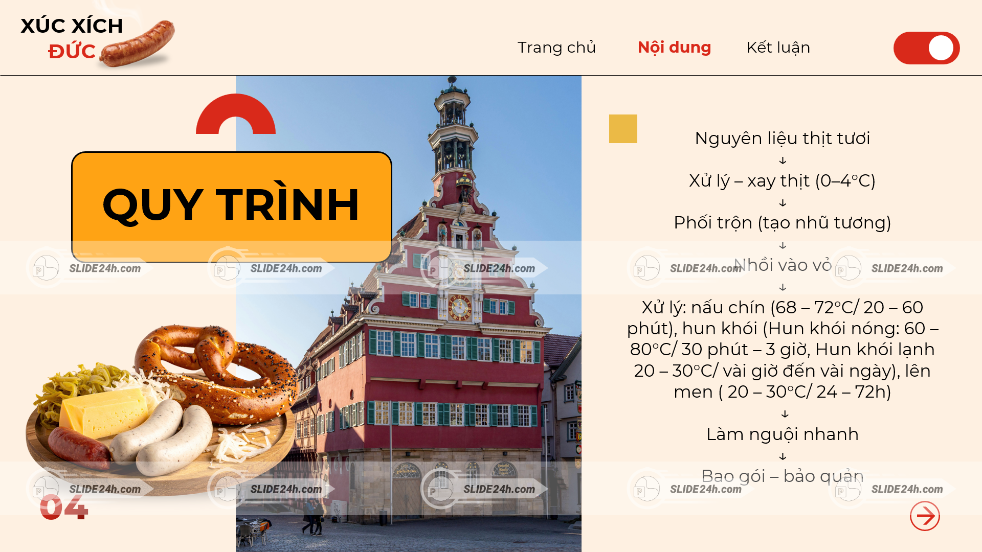 5 quy trình sản xuất xúc xích Đức