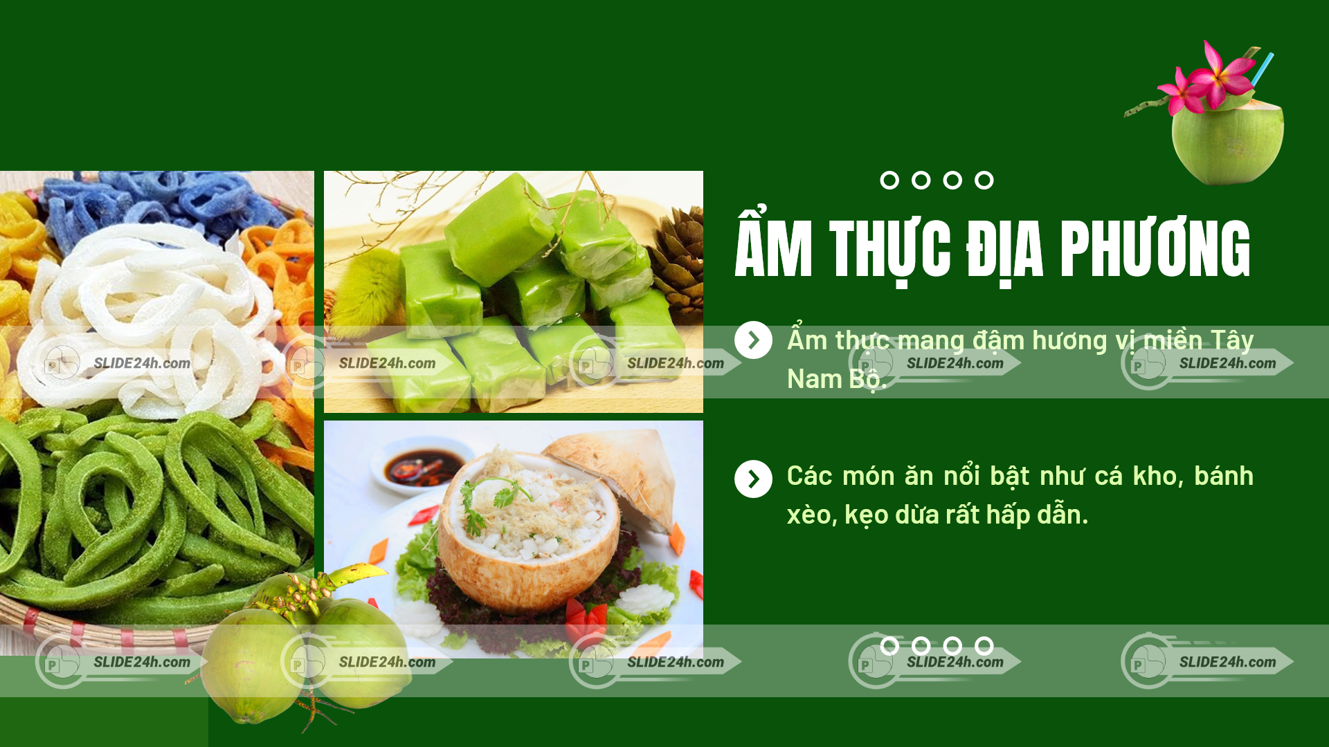 ẩm thực địa phương bến tre đặc sản miền tây kẹo dừa và món ăn truyền thống
