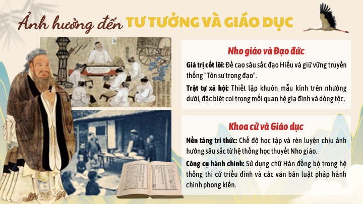 ảnh hưởng văn hóa trung hoa đến tư tưởng và giáo dục việt nam