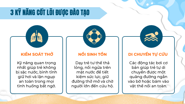 ba kỹ năng cốt lõi phòng chống đuối nước cho trẻ