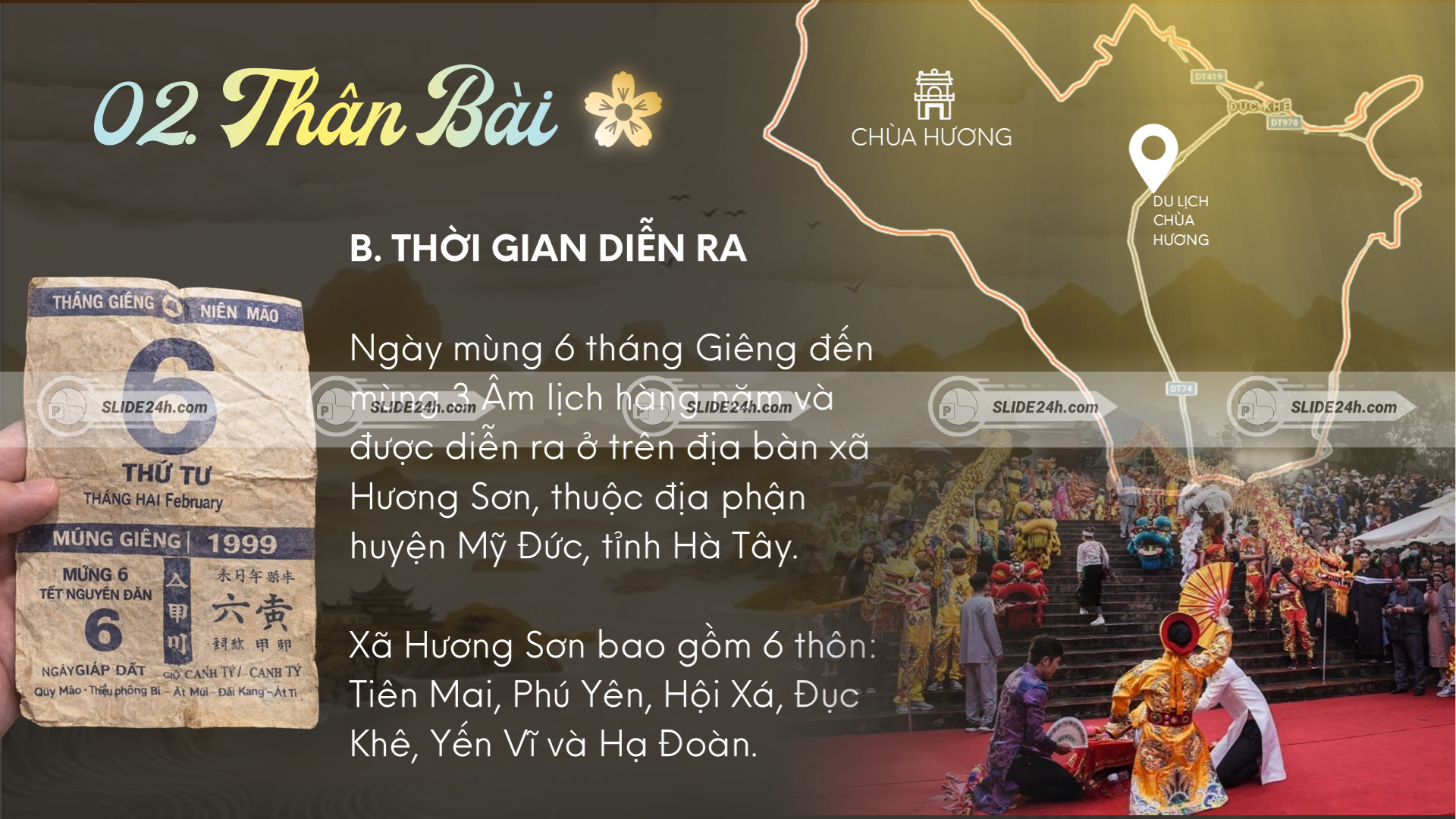 bản đồ và lịch lễ hội chùa hương tại xã hương sơn huyện mỹ đức