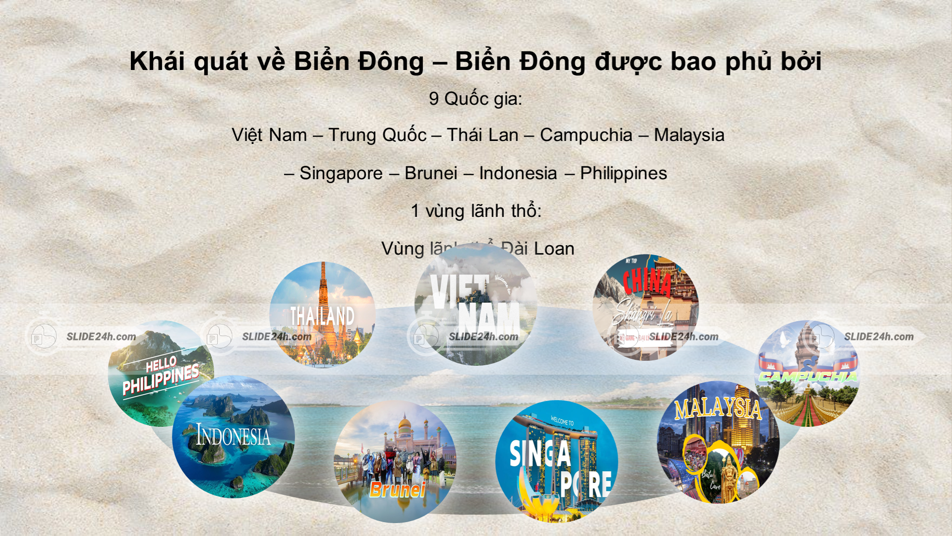 Biển Đông tiếp giáp 10 quốc gia và vùng lãnh thổ