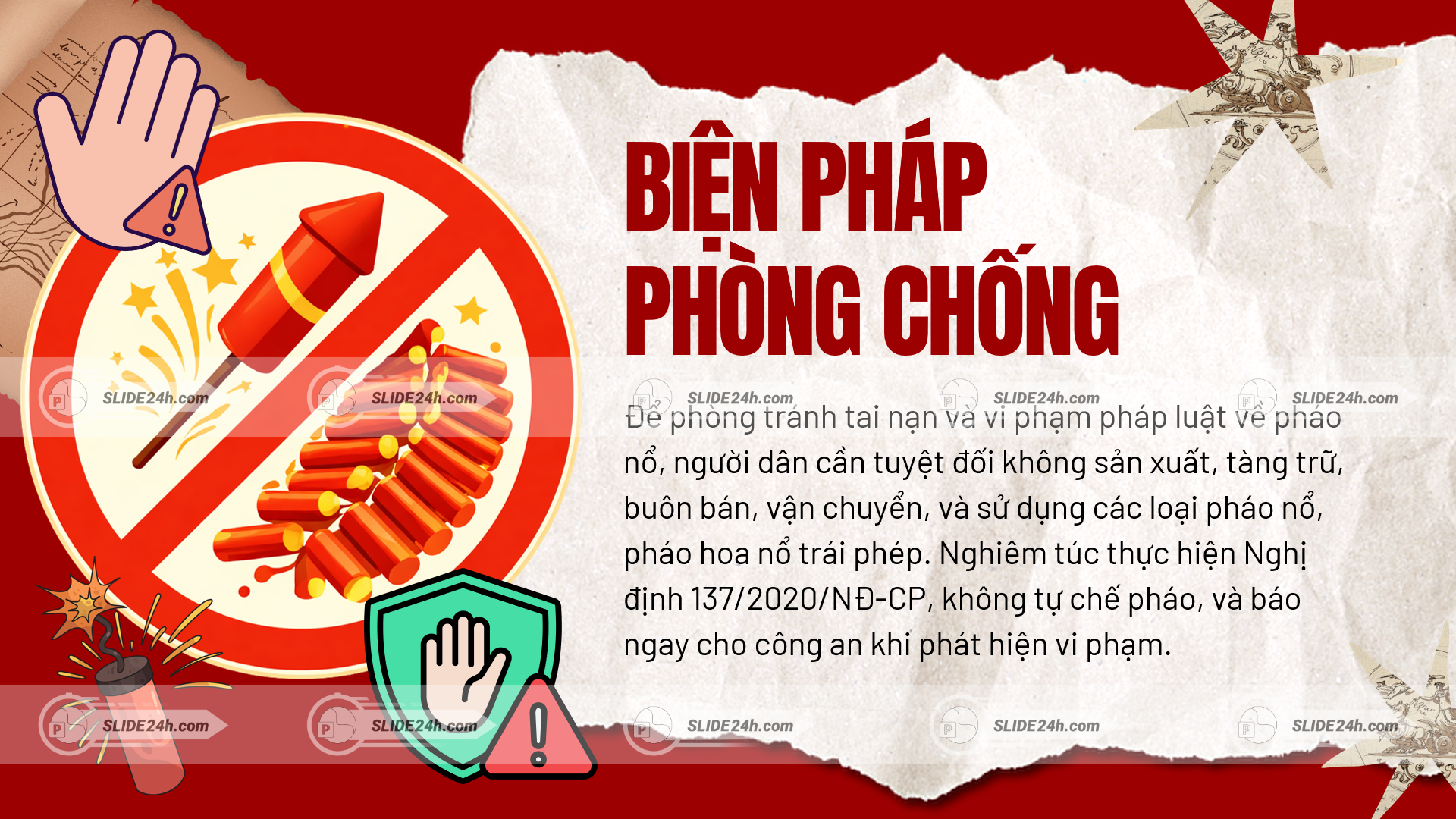 biện pháp phòng chống pháo nổ và tuân thủ pháp luật