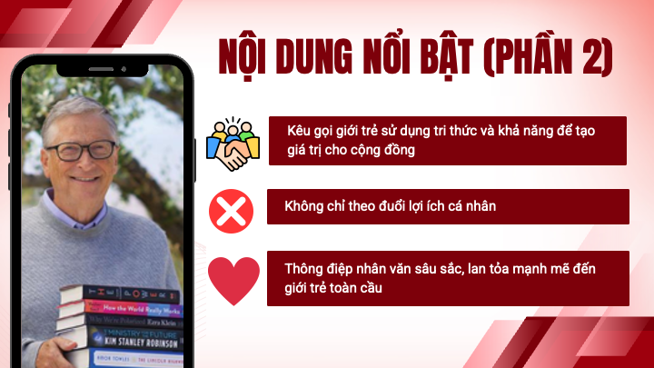bill gates cầm chồng sách giới thiệu đọc sách