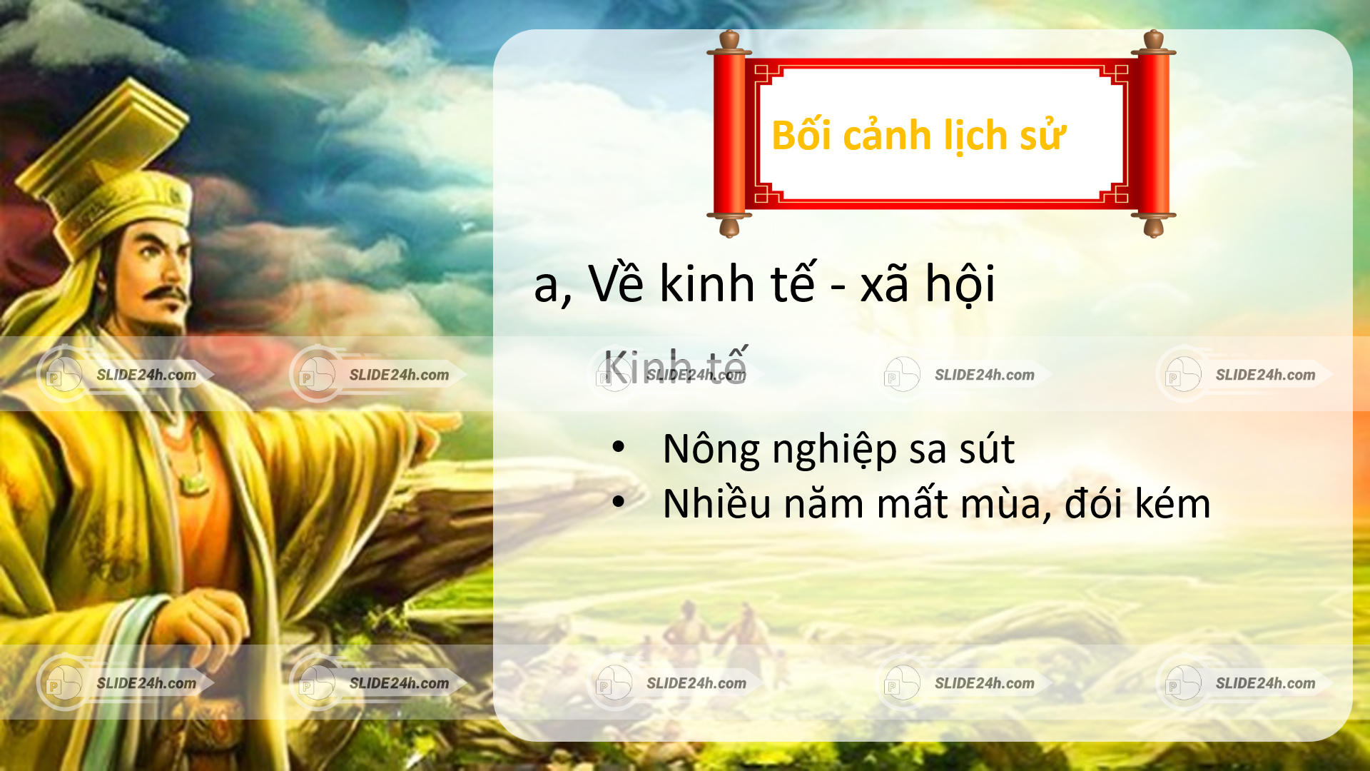 bối cảnh lịch sử kinh tế xã hội cuối thời trần nông nghiệp sa sút mất mùa đói kém