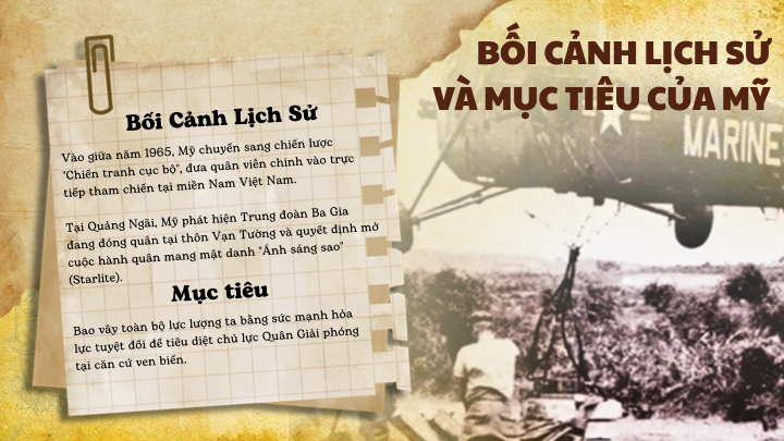 bối cảnh lịch sử và mục tiêu của Mỹ trong trận Vạn Tường