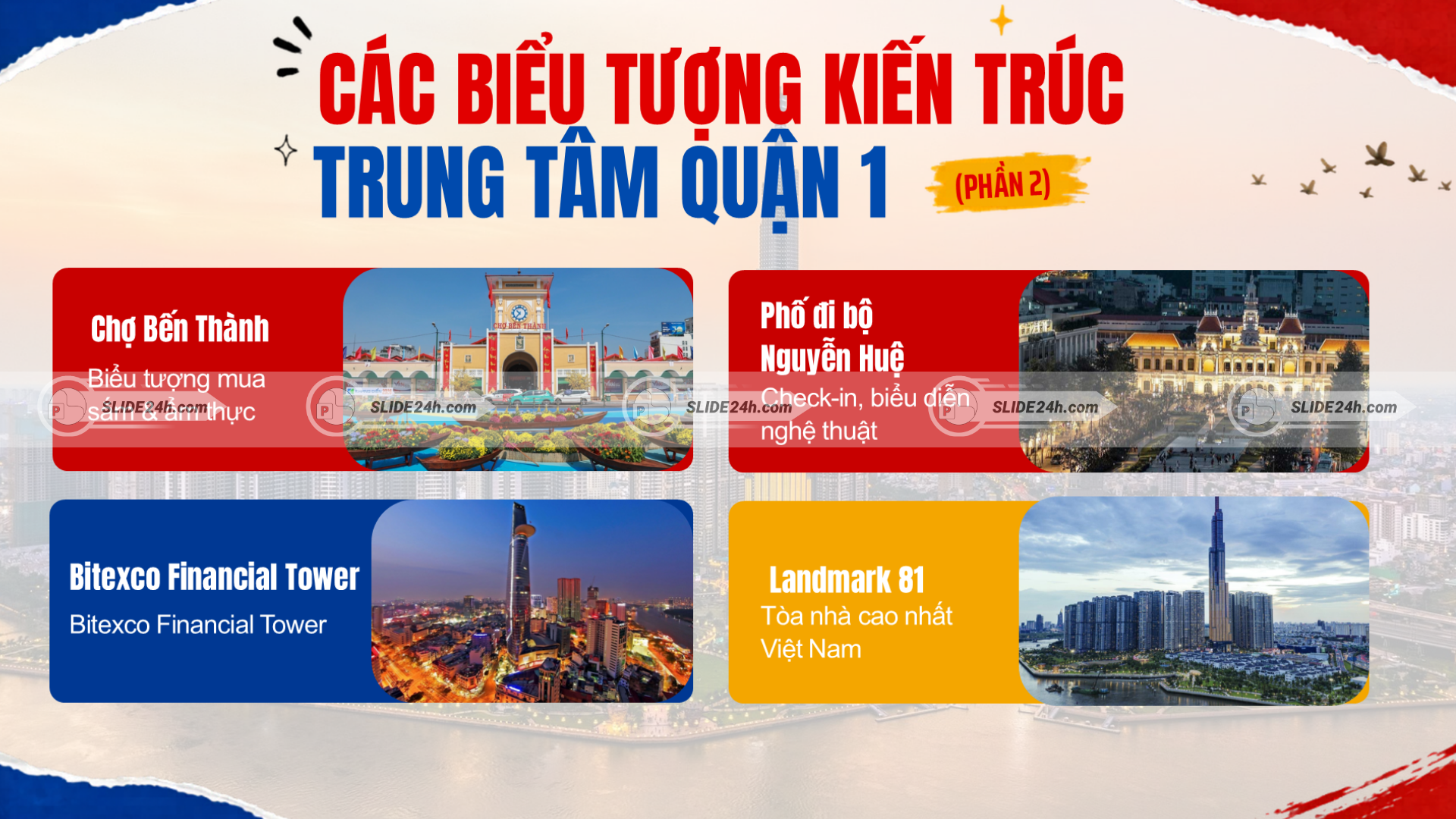 Các biểu tượng kiến trúc trung tâm Quận 1 TP Hồ Chí Minh