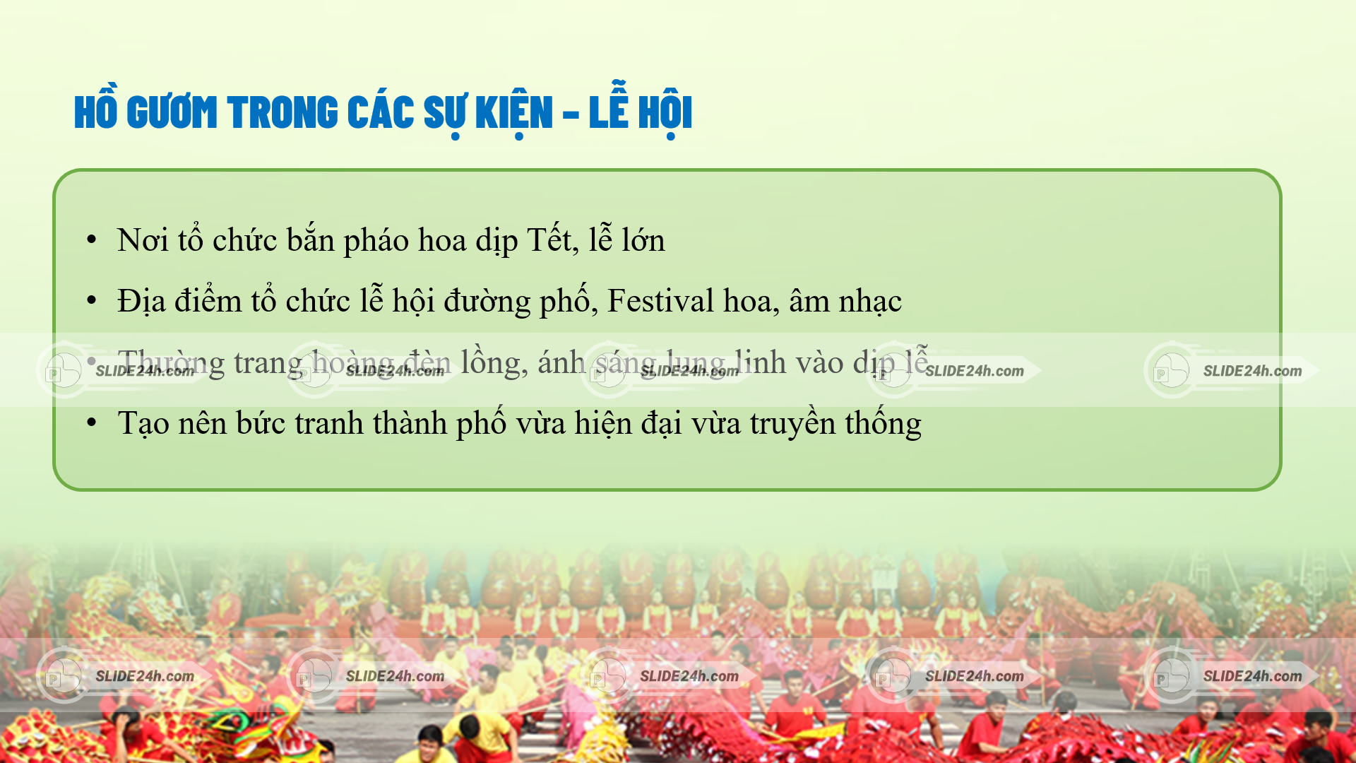 Các sự kiện - lễ hội tiêu biểu tại hồ Gươm