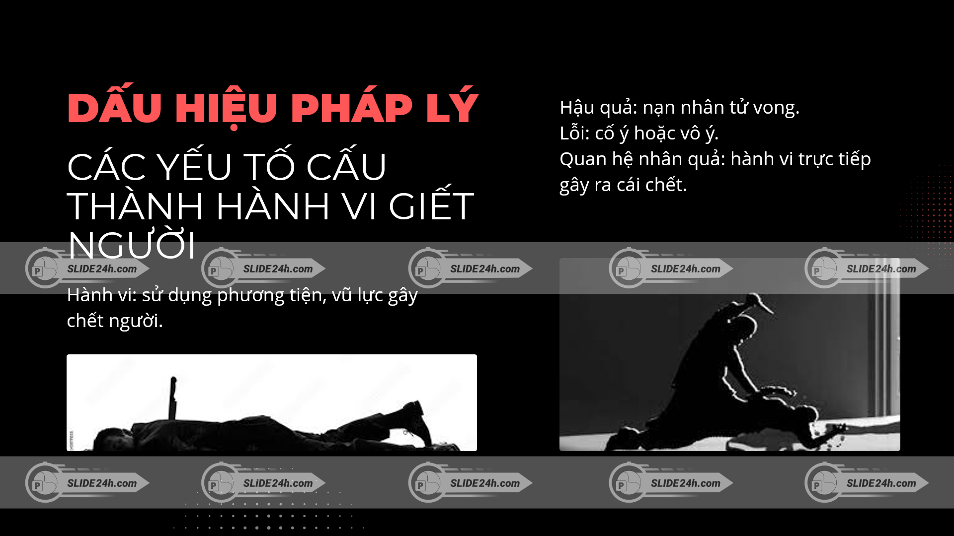 Các yếu tố cấu thành hành vi tước đoạt tính mạng