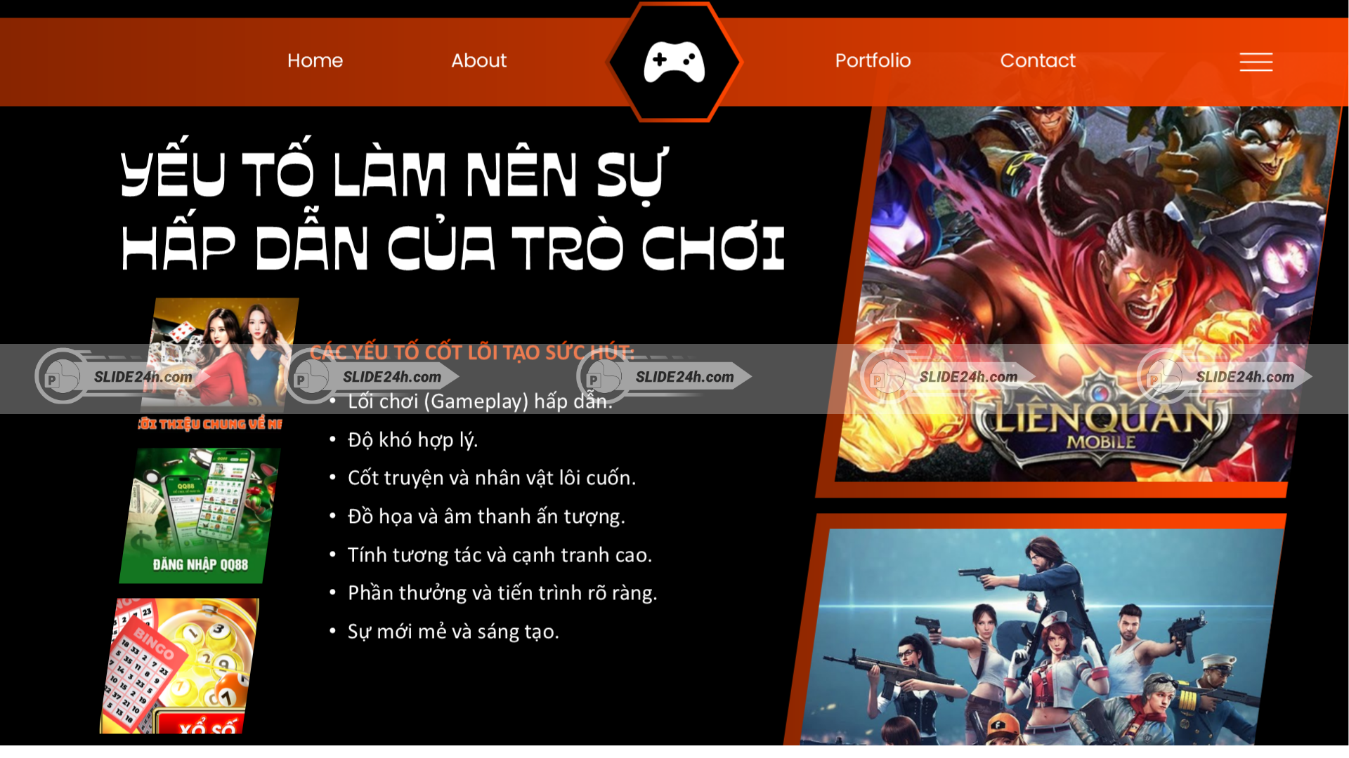 Các yếu tố khiến trò chơi trở nên hấp dẫn như gameplay lôi cuốn, độ khó hợp lý, đồ họa, âm thanh.
