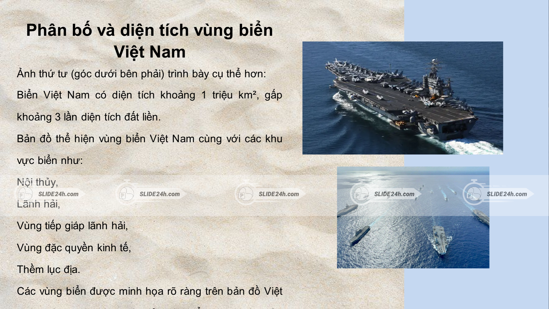 Cách phân bố và diện tích vùng biển Việt Nam
