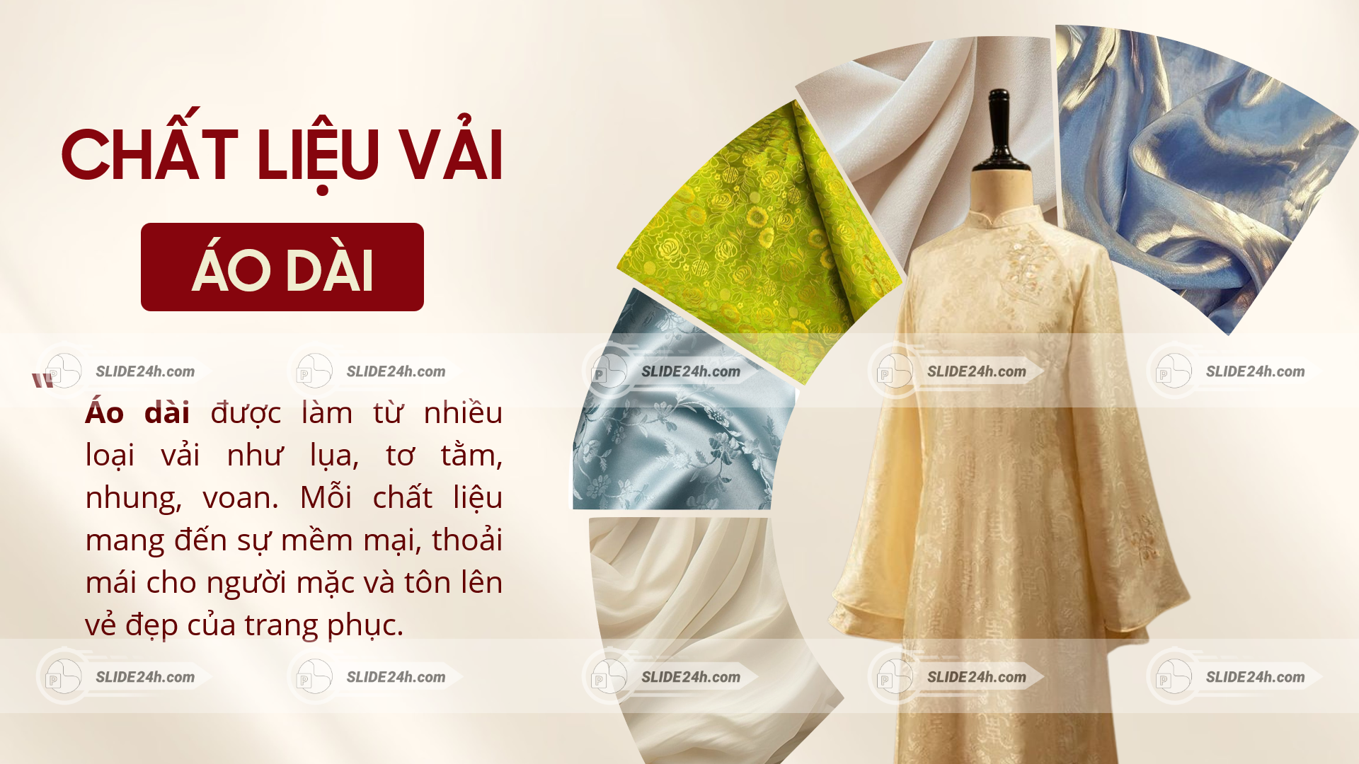 Chất liệu vải của tà áo dài