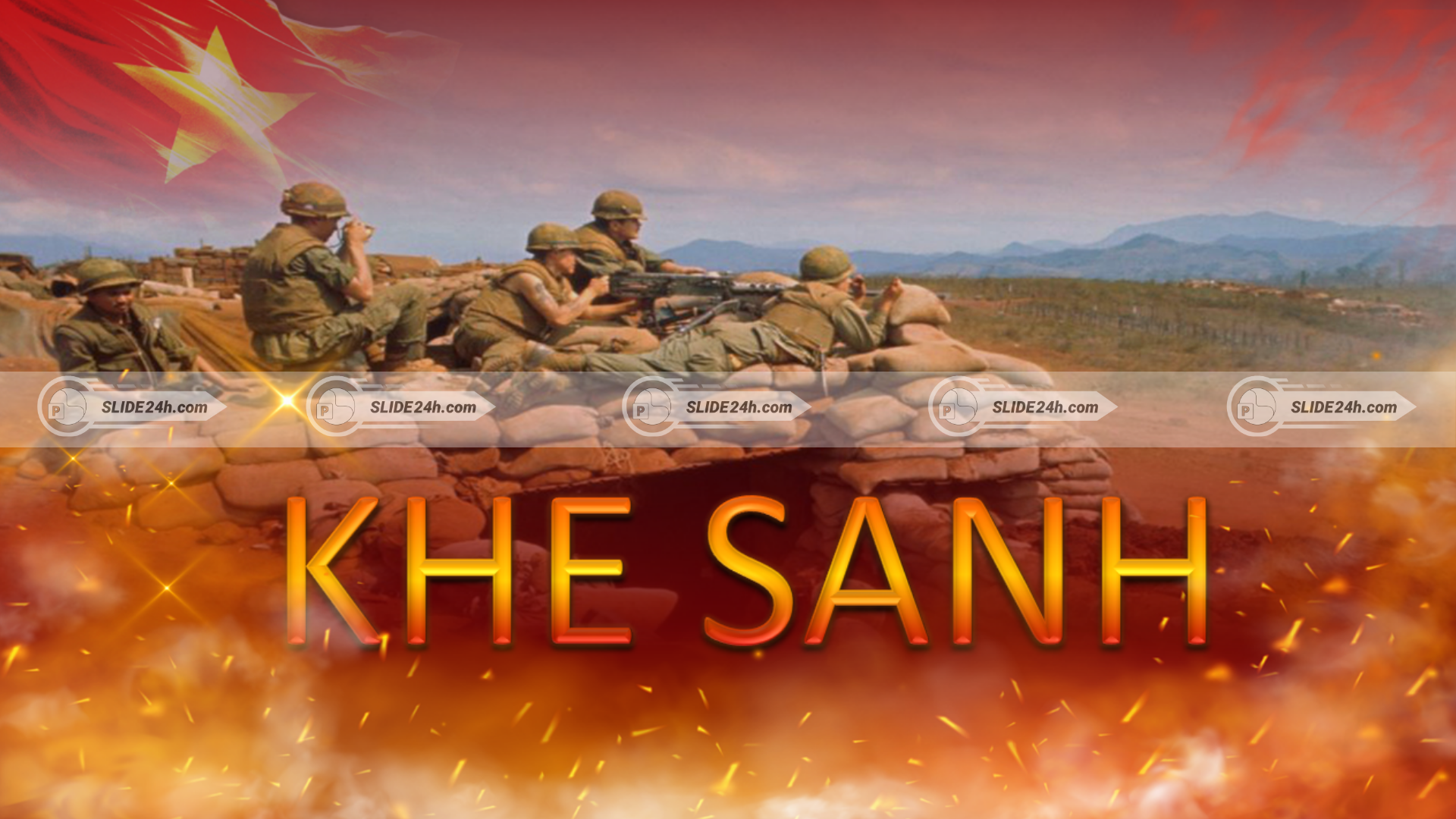 Chiến dịch Đường 9 - Khe Sanh 1968 với hình ảnh chiến trường và lực lượng chiến đấu.
