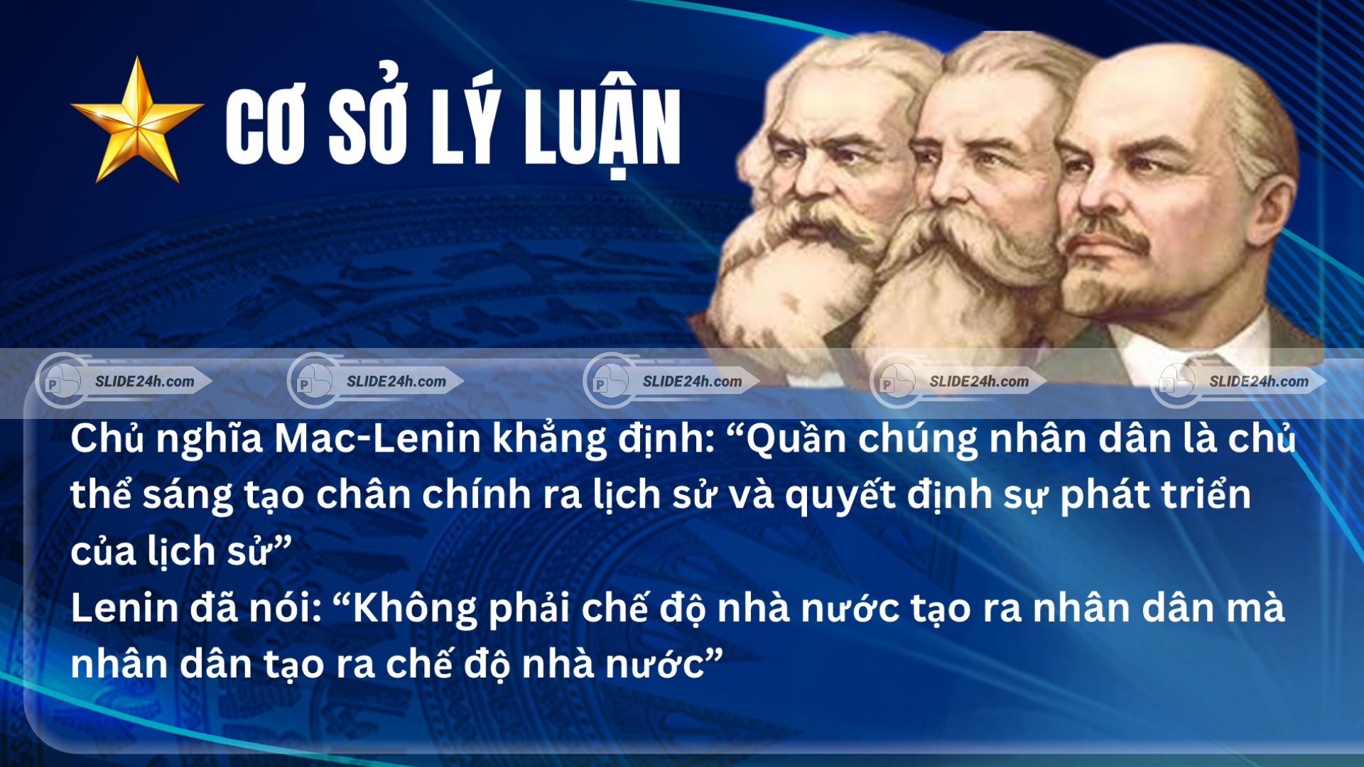 Cơ sở lý luận về vai trò của nhân dân trong xây dựng thế trận lòng dân