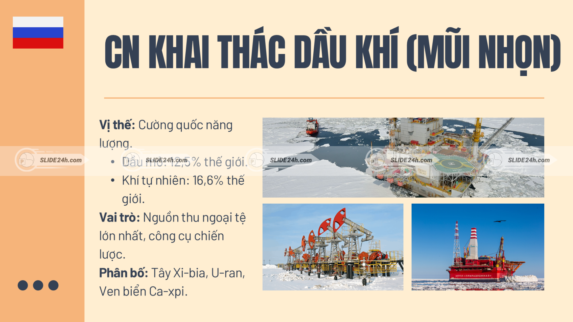 Công nghiệp khai thác dầu khí Nga.