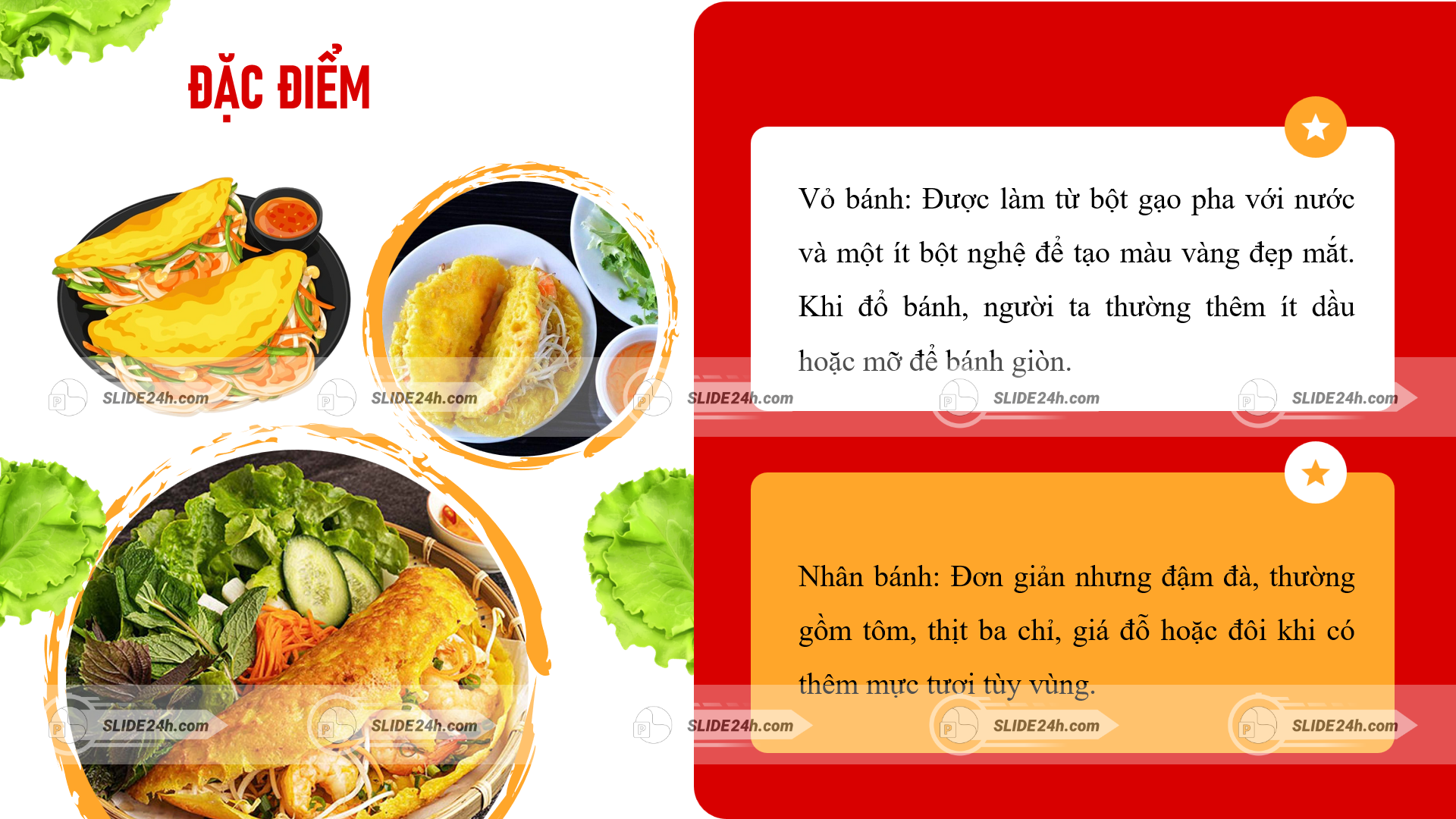 Đặc điểm vỏ bánh và nhân bánh của bánh xèo
