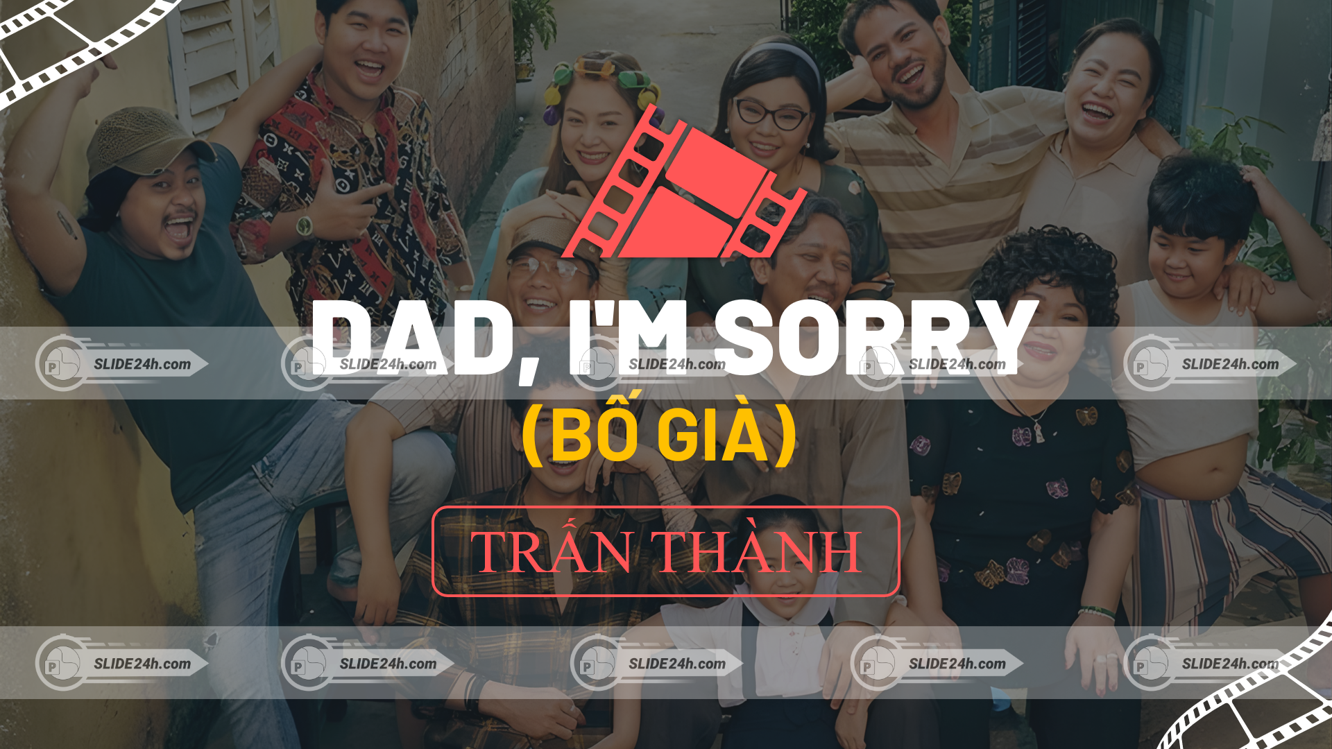 dàn diễn viên phim bố già tụ họp vui vẻ thể hiện tình cảm gia đình ấm áp