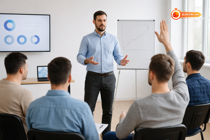 Đặt câu hỏi mở khi thuyết trình
