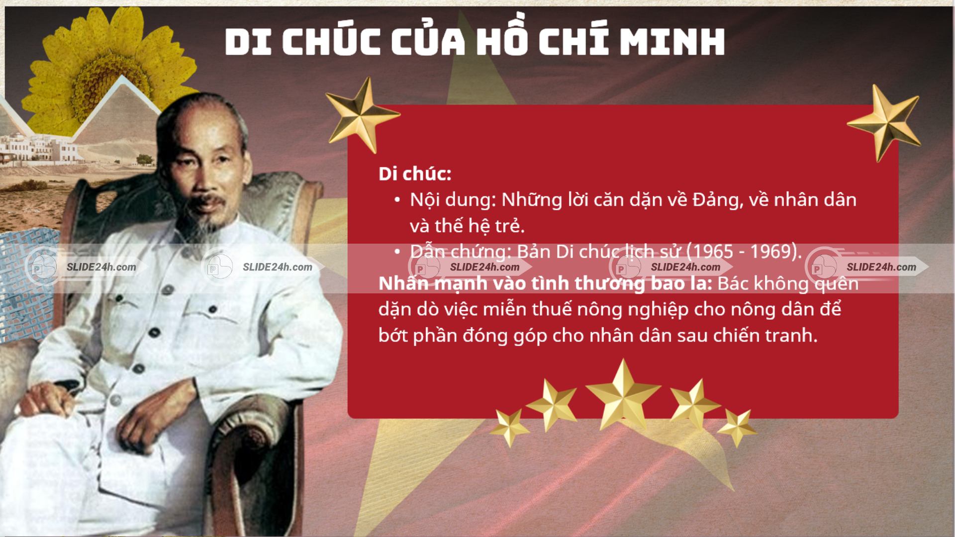 Di chúc của Chủ tịch Hồ Chí Minh và giá trị nhân văn đối với nhân dân Việt Nam.