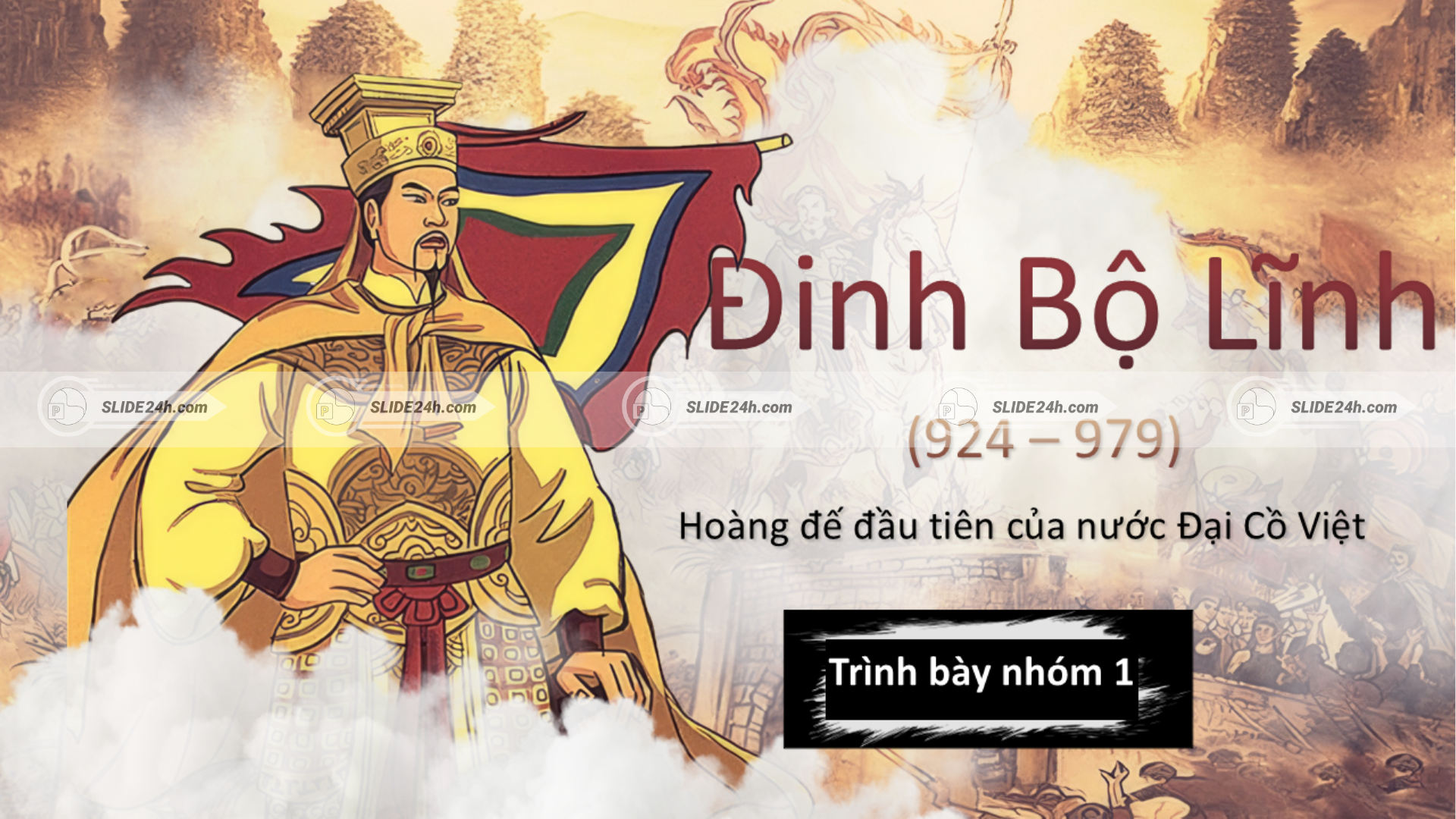Đinh Bộ Lĩnh với vai trò thống nhất đất nước, lập nên nhà nước Đại Cồ Việt.