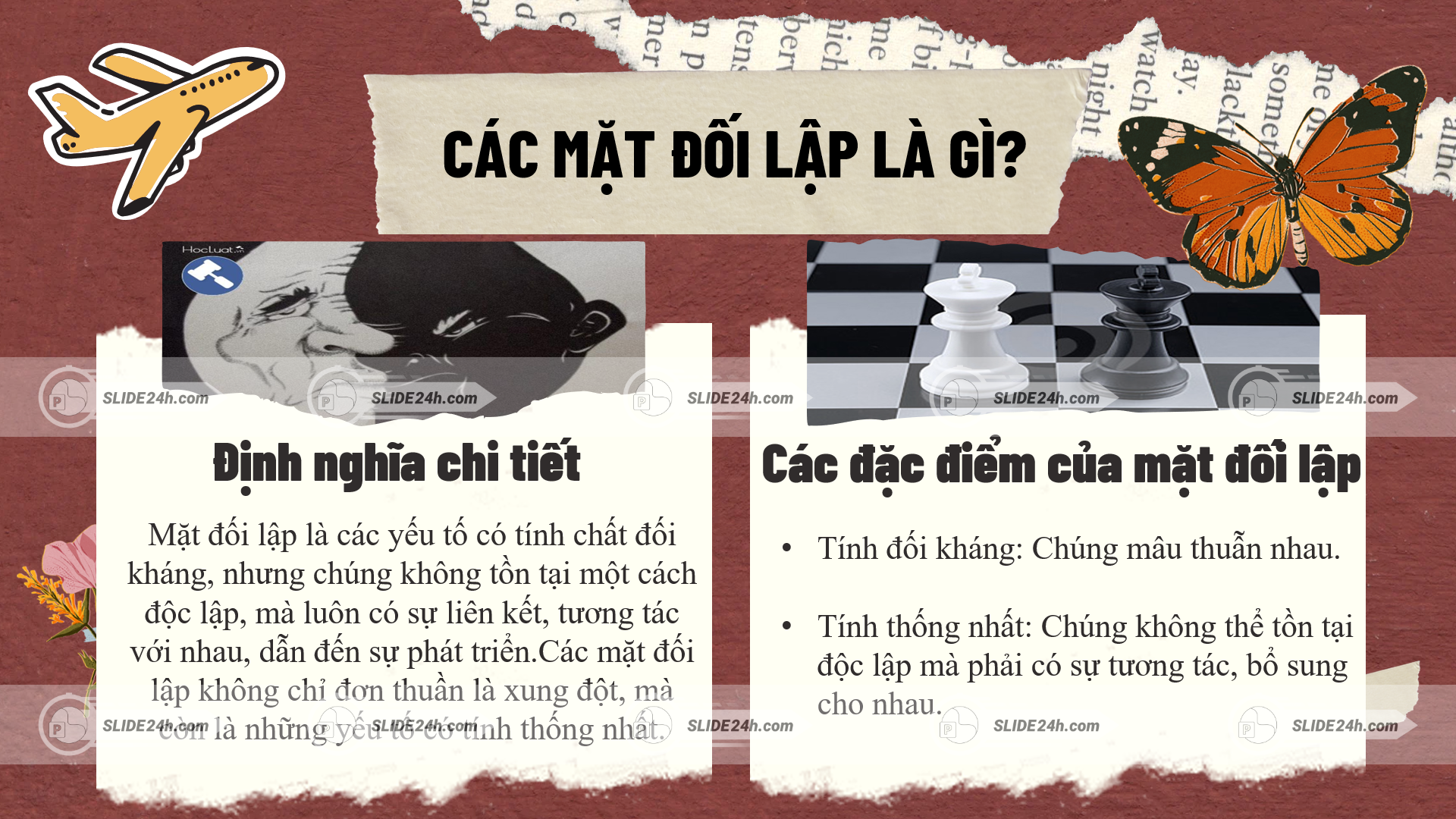 Định nghĩa các mặt đối lập