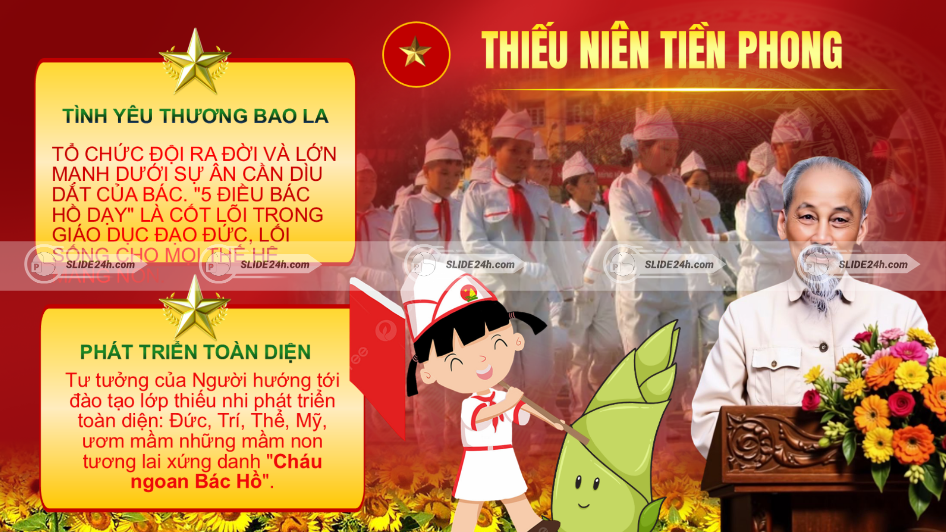 Đội Thiếu niên Tiền phong Hồ Chí Minh và 5 điều Bác Hồ dạy thiếu niên nhi đồng.
