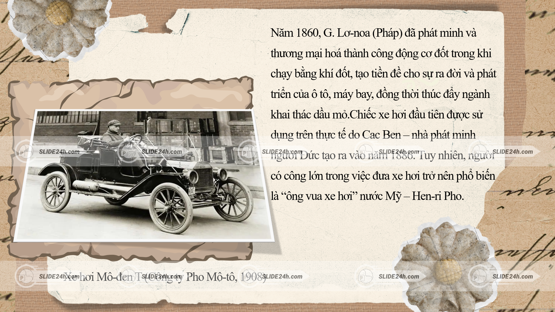 động cơ đốt trong và chiếc ô tô đầu tiên trong lịch sử công nghiệp