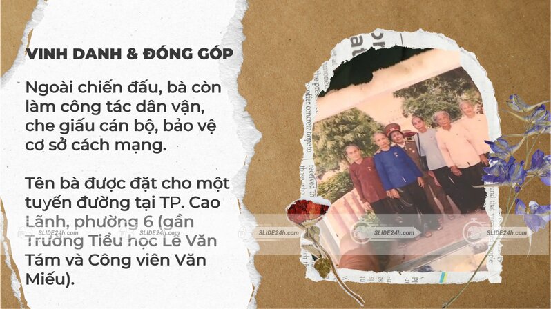 đóng góp của bà