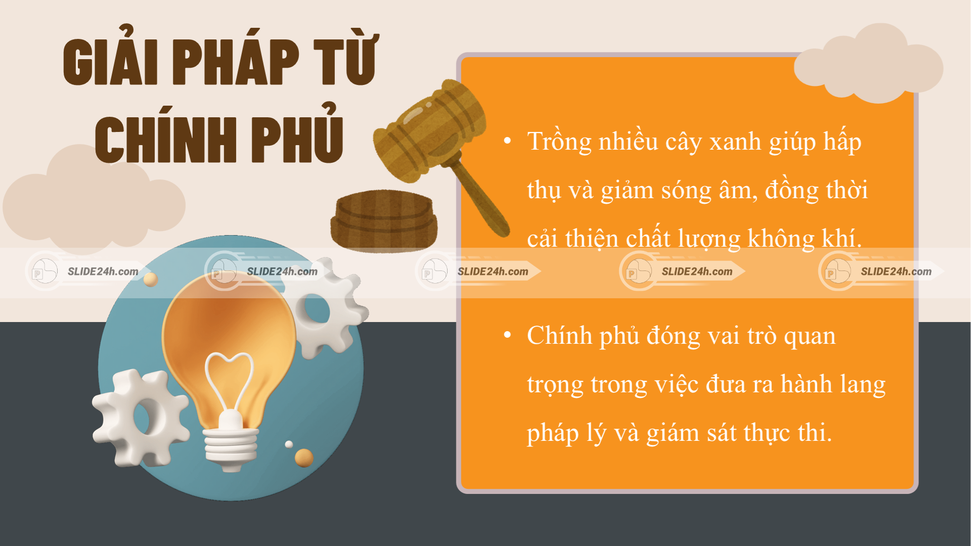 êu các giải pháp từ phía chính phủ để tránh ô nhiễm tiếng ồn.