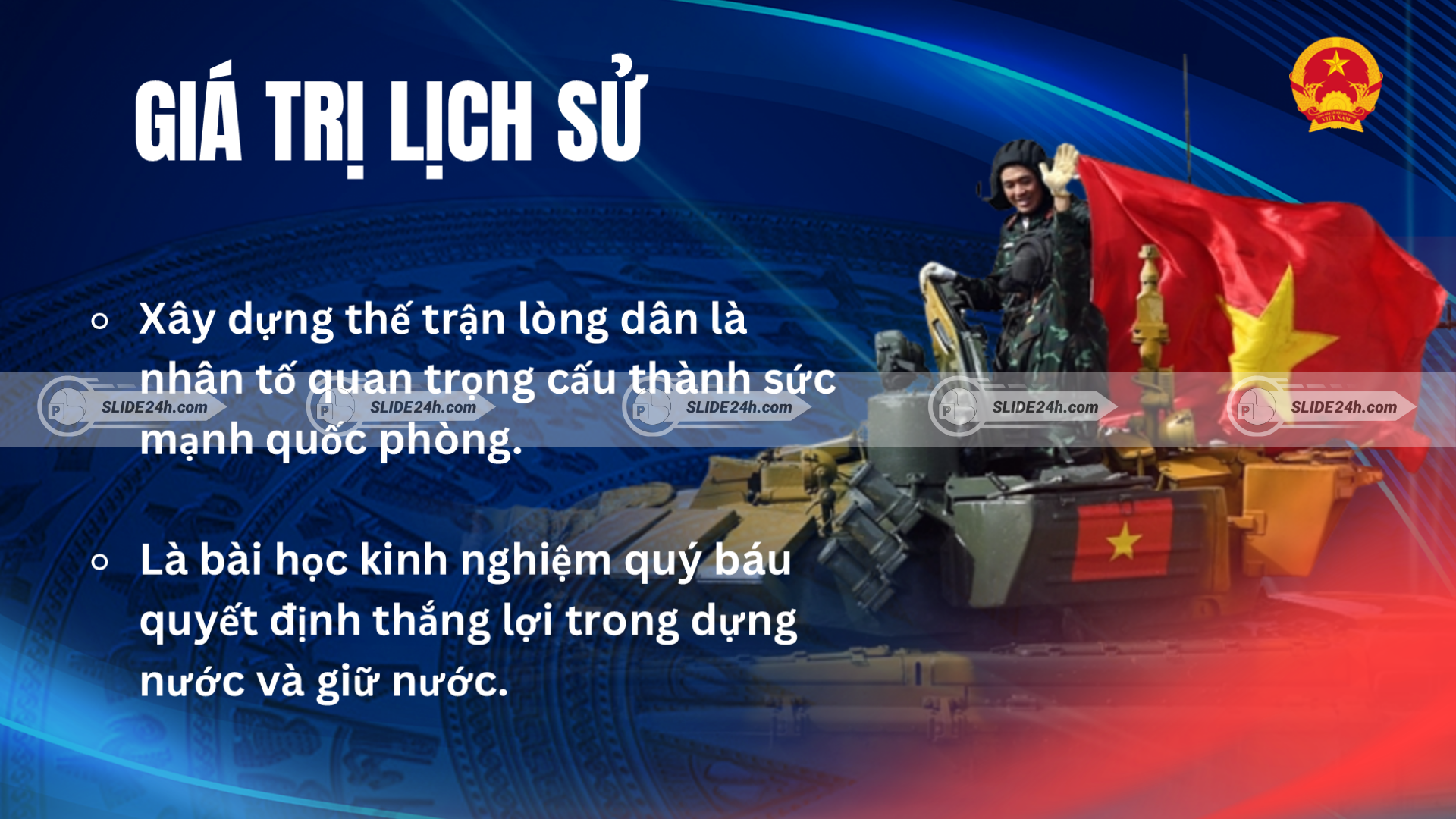 Giá trị lịch sử của quan điểm lấy dân làm gốc trong bảo vệ Tổ quốc.