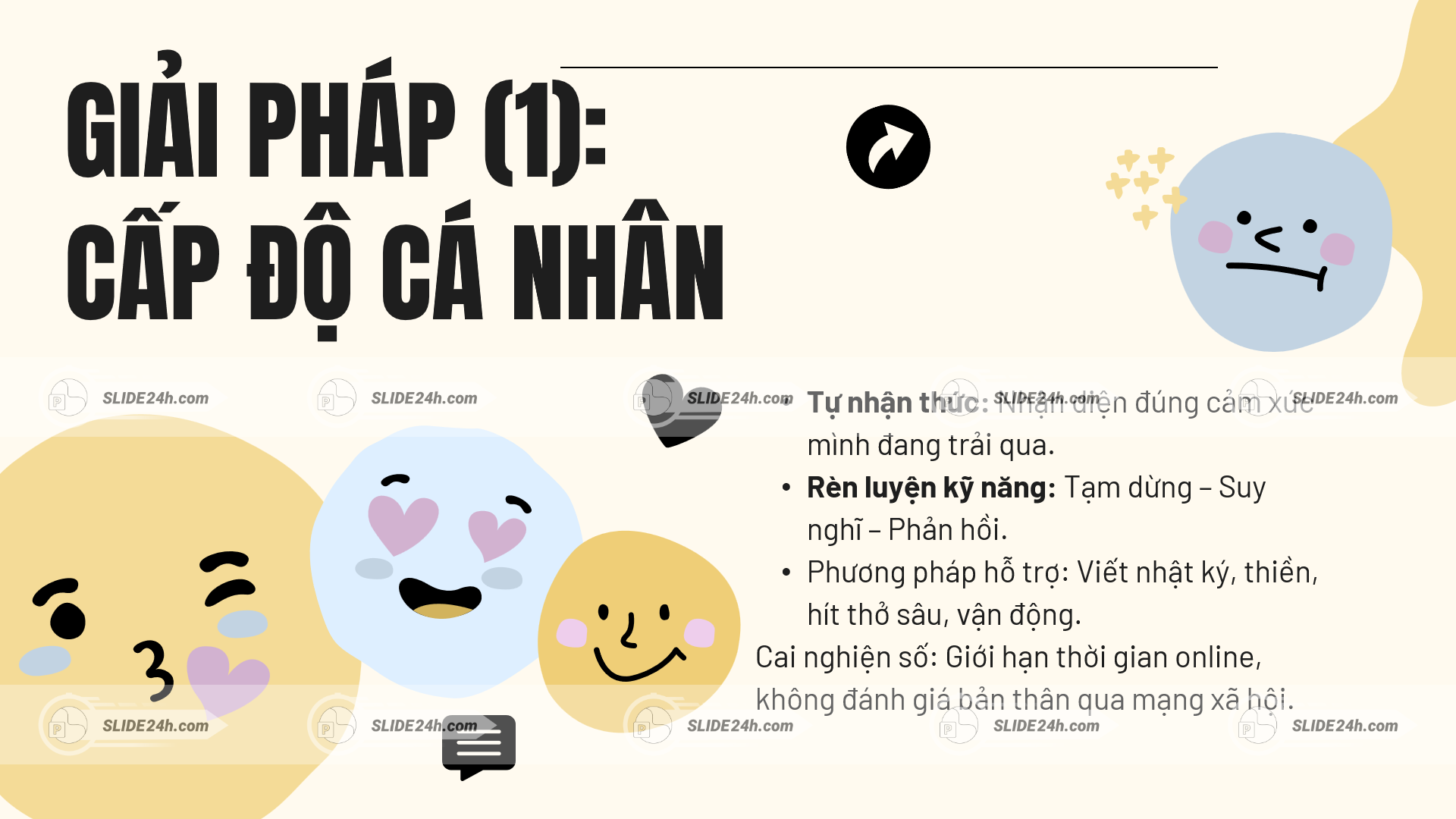 Giải pháp cá nhân trong việc nhận diện và điều chỉnh cảm xúc.