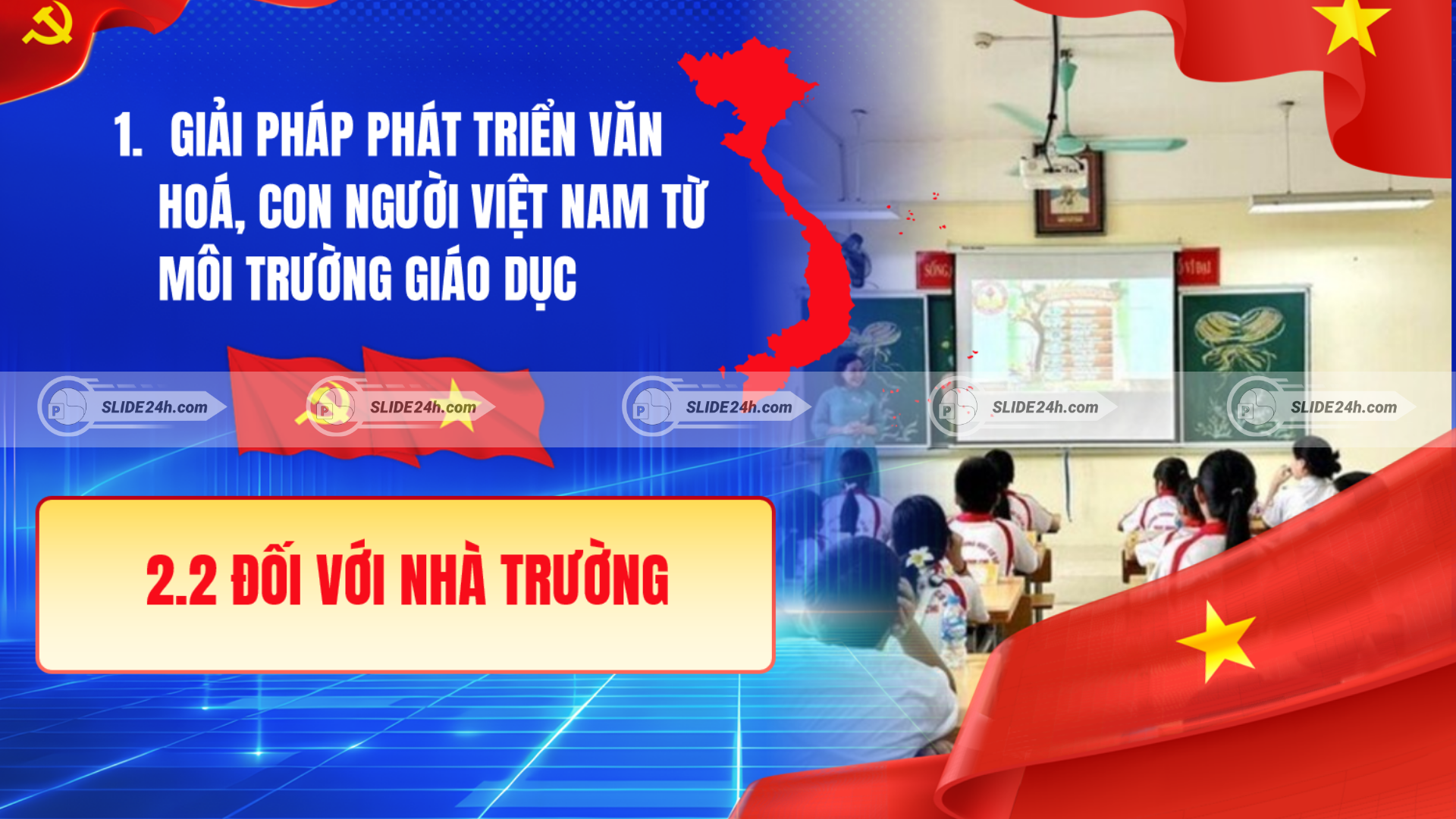 Giải pháp phát triển văn hóa con người Việt Nam từ môi trường giáo dục đối với nhà trường.